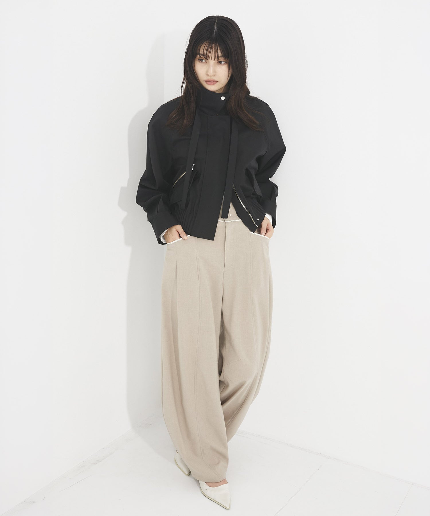 ゴムタックギャザーブルゾン