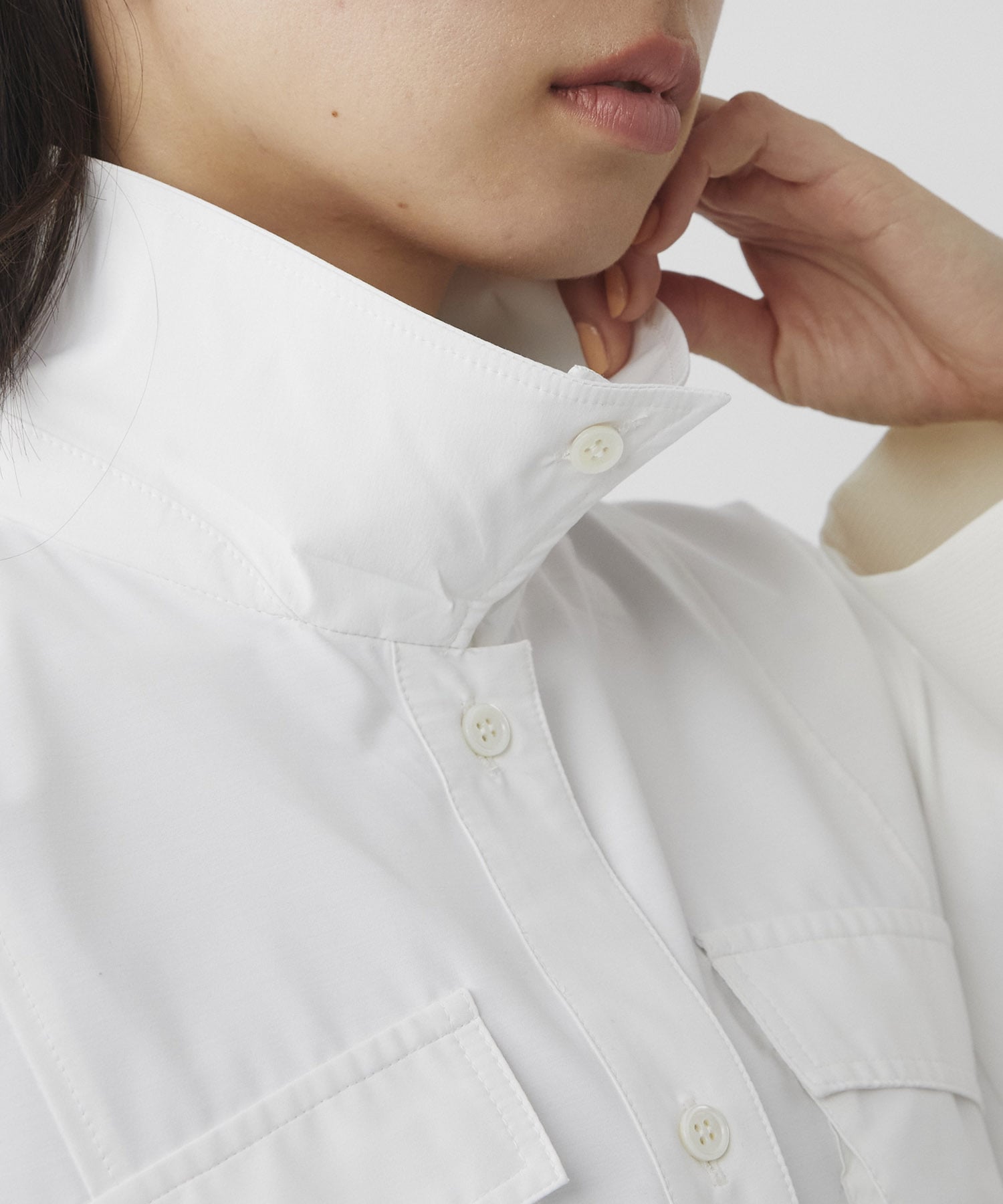 スタンドカラーシャツブルゾン