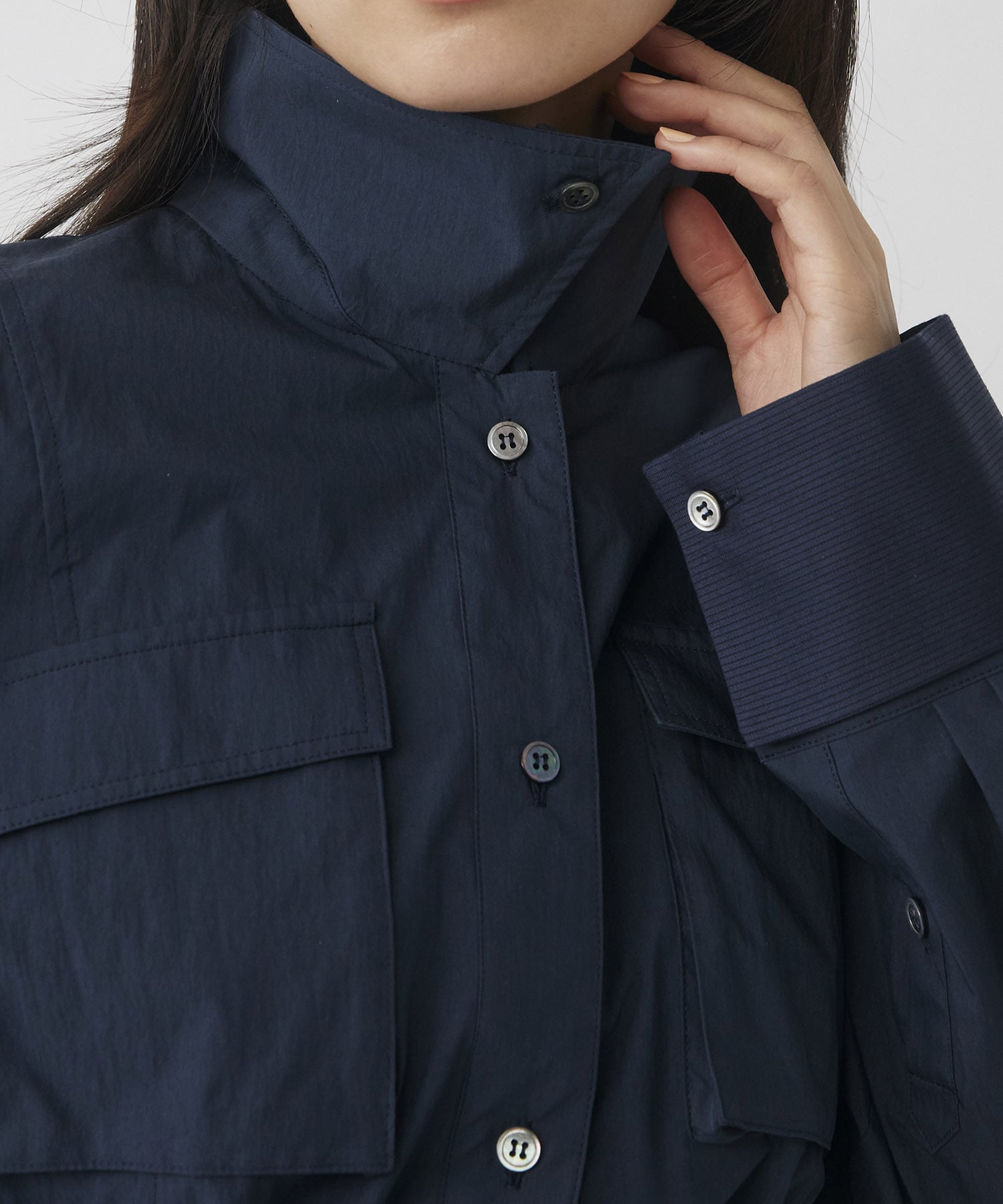 スタンドカラーシャツブルゾン