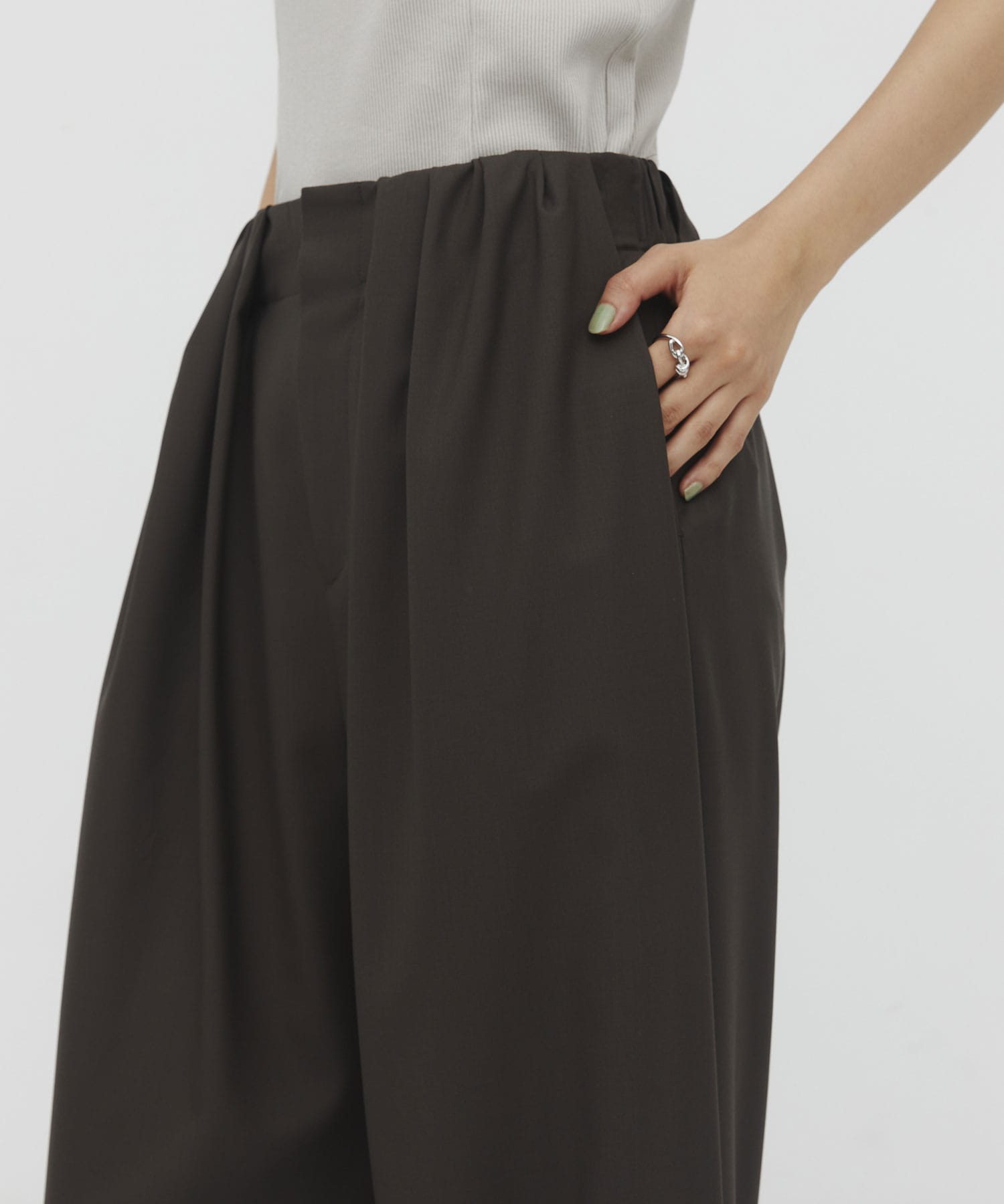 Super140s Summer Wool Relax Trousers