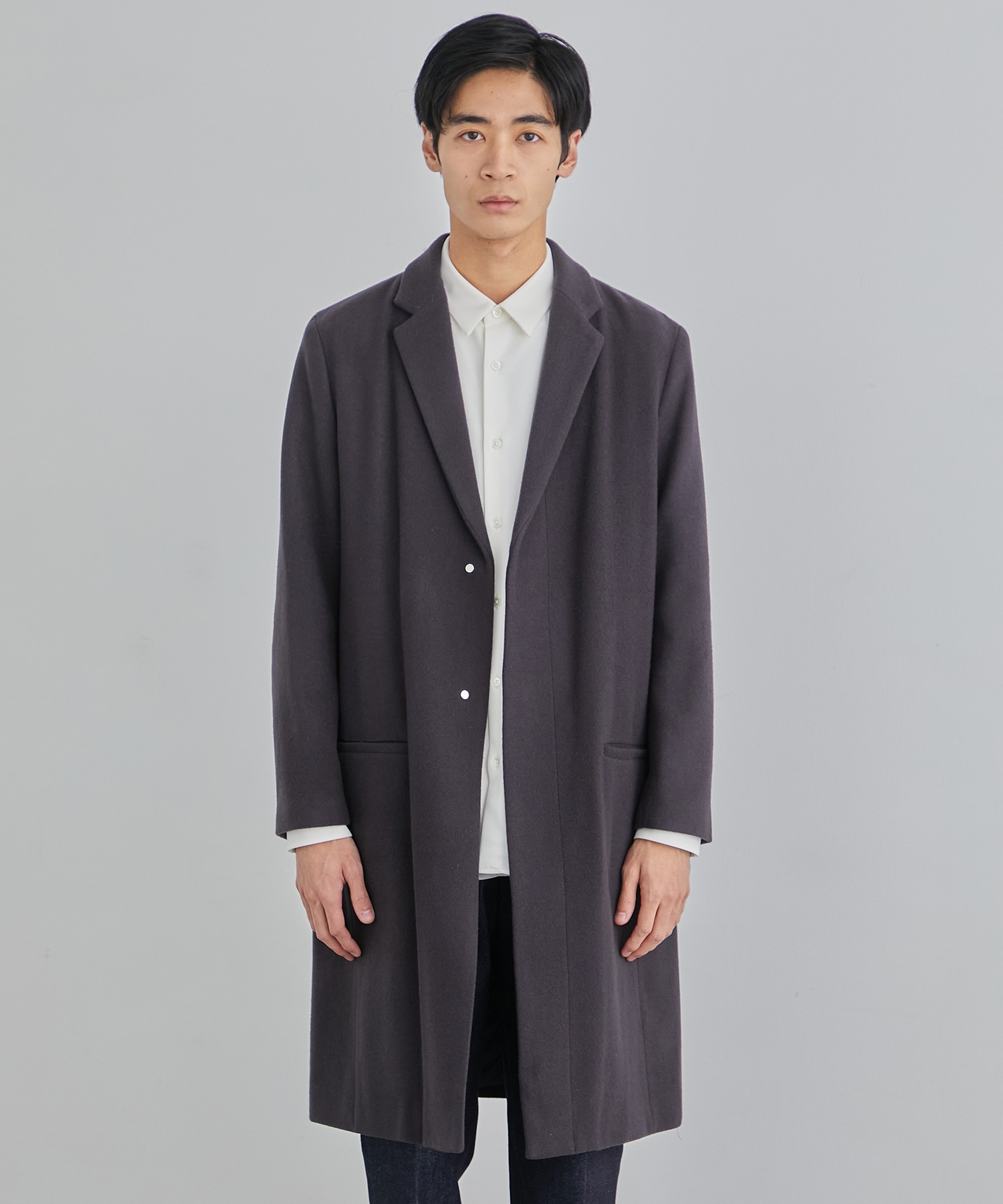 スーパー100S チェスターコート(1 DARK GREY): : メンズ｜UNITED TOKYO ONLINE STORE