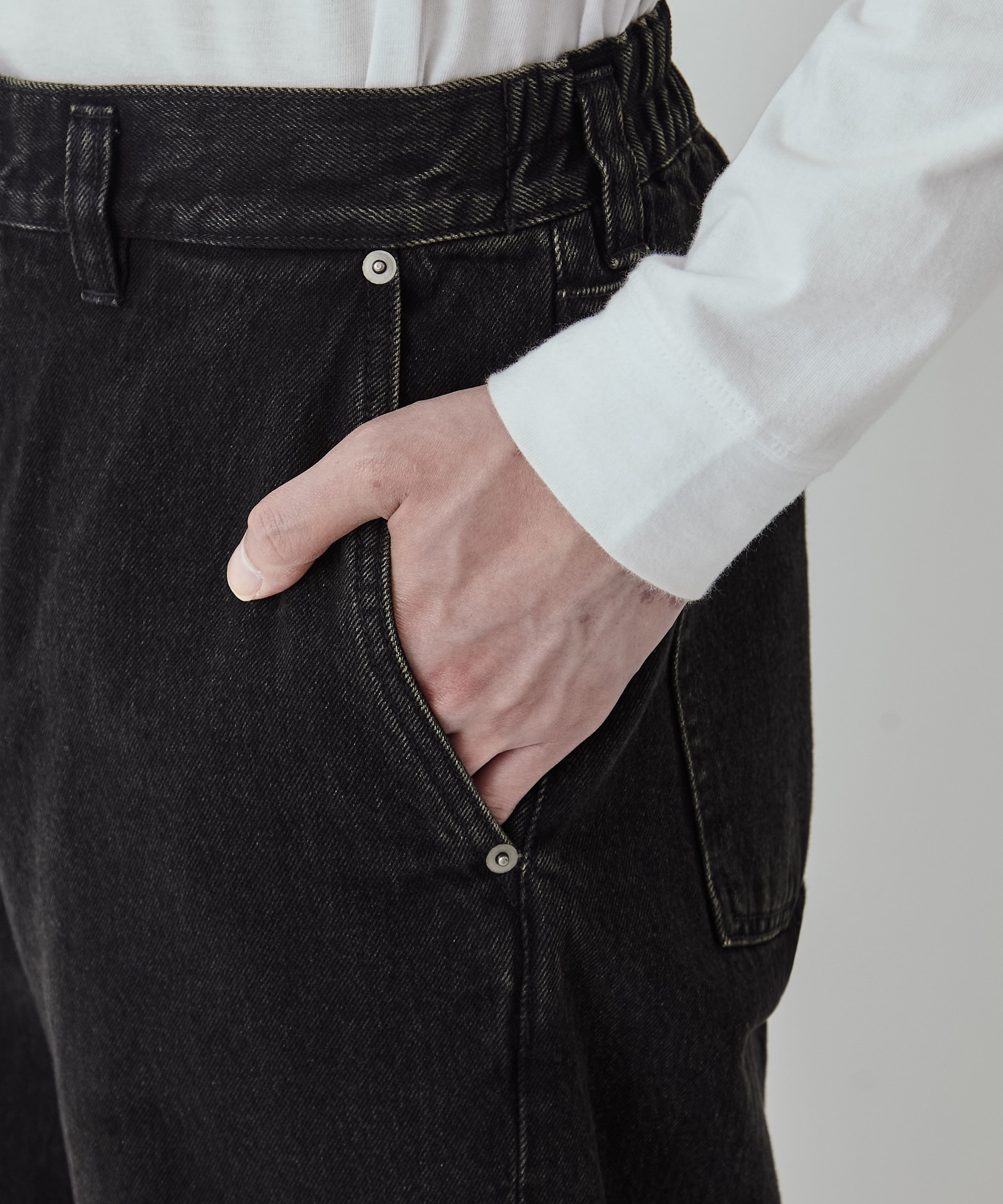 オーバーダイ バレルデニムパンツ