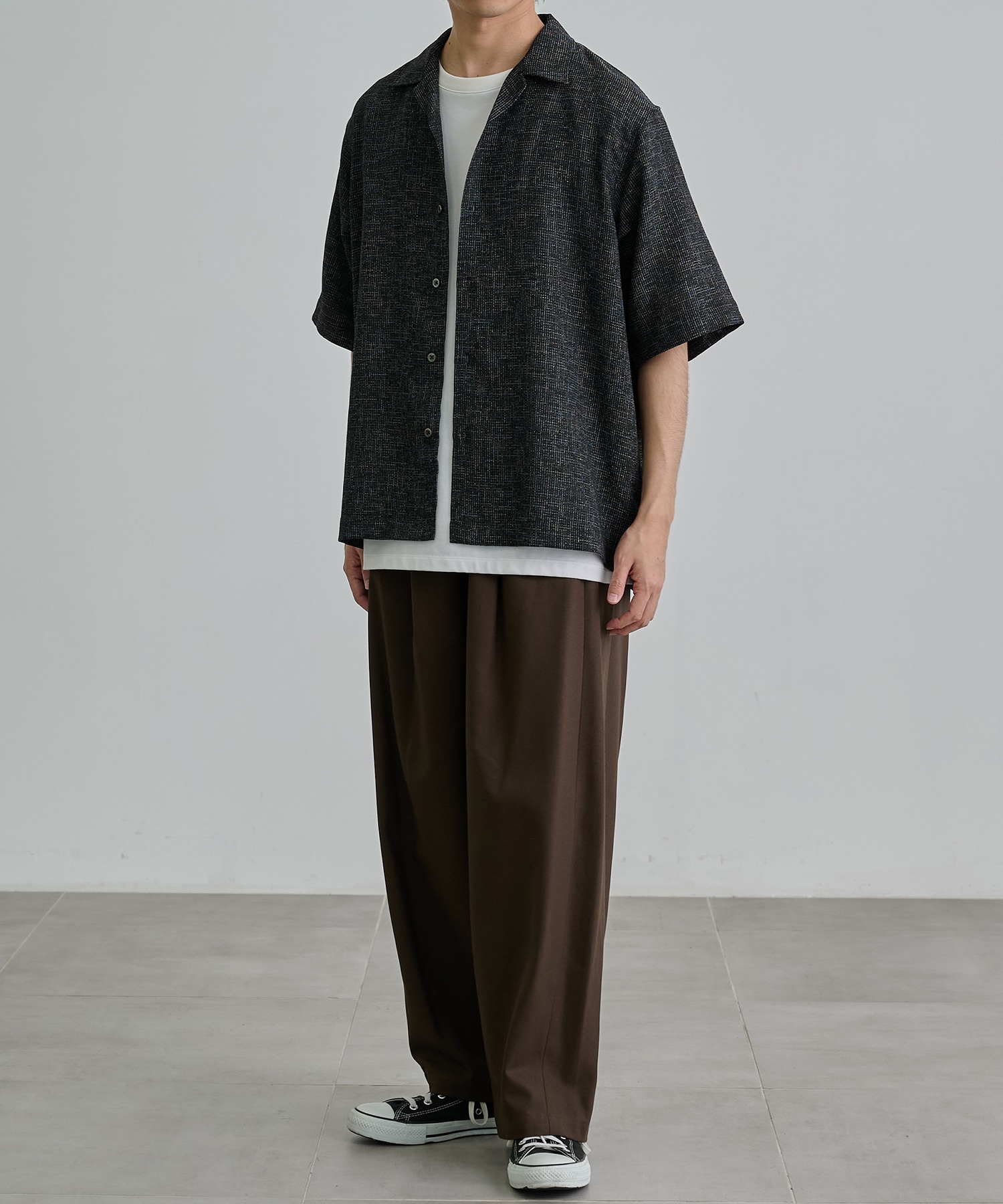 〈新発売〉SUMMER TWEED オープンカラーシャツ