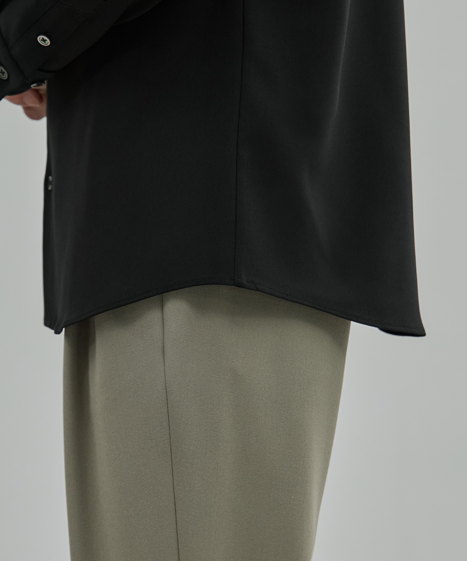 〈新発売〉Dry Twist バンドカラーシャツ