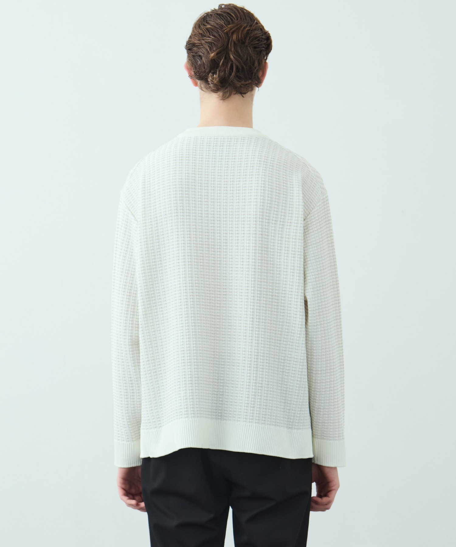 アウトラスト ジャガード クルーネックニット