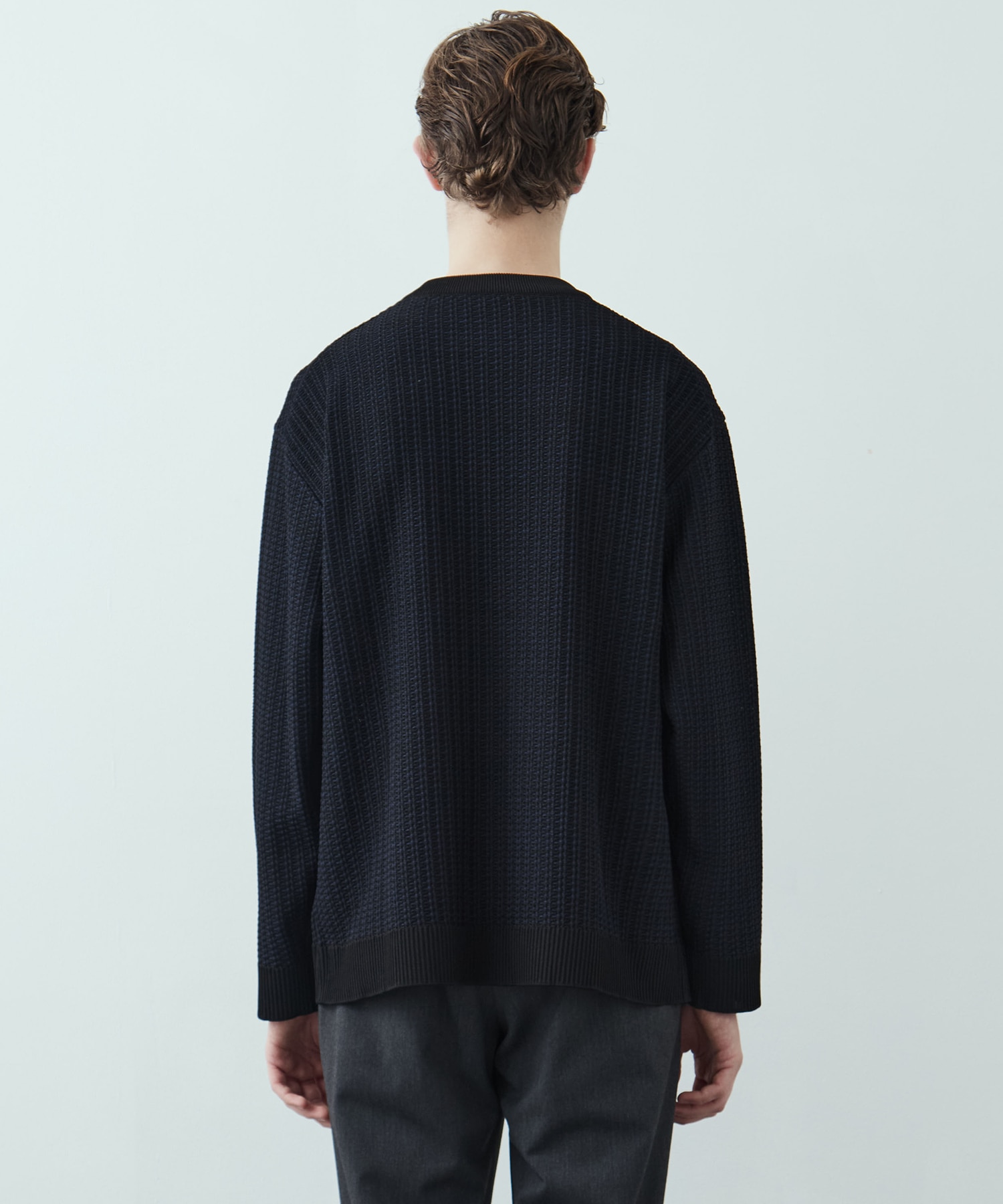 アウトラスト ジャガード クルーネックニット