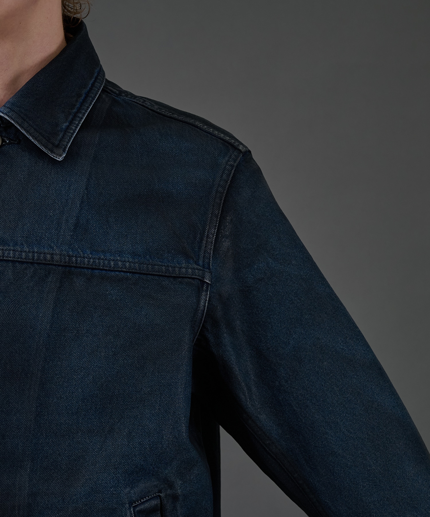 コーティングデニムカバーオール