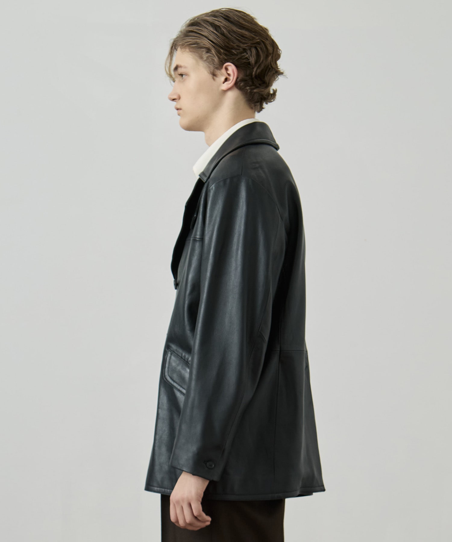 ラムレザー ピーコート