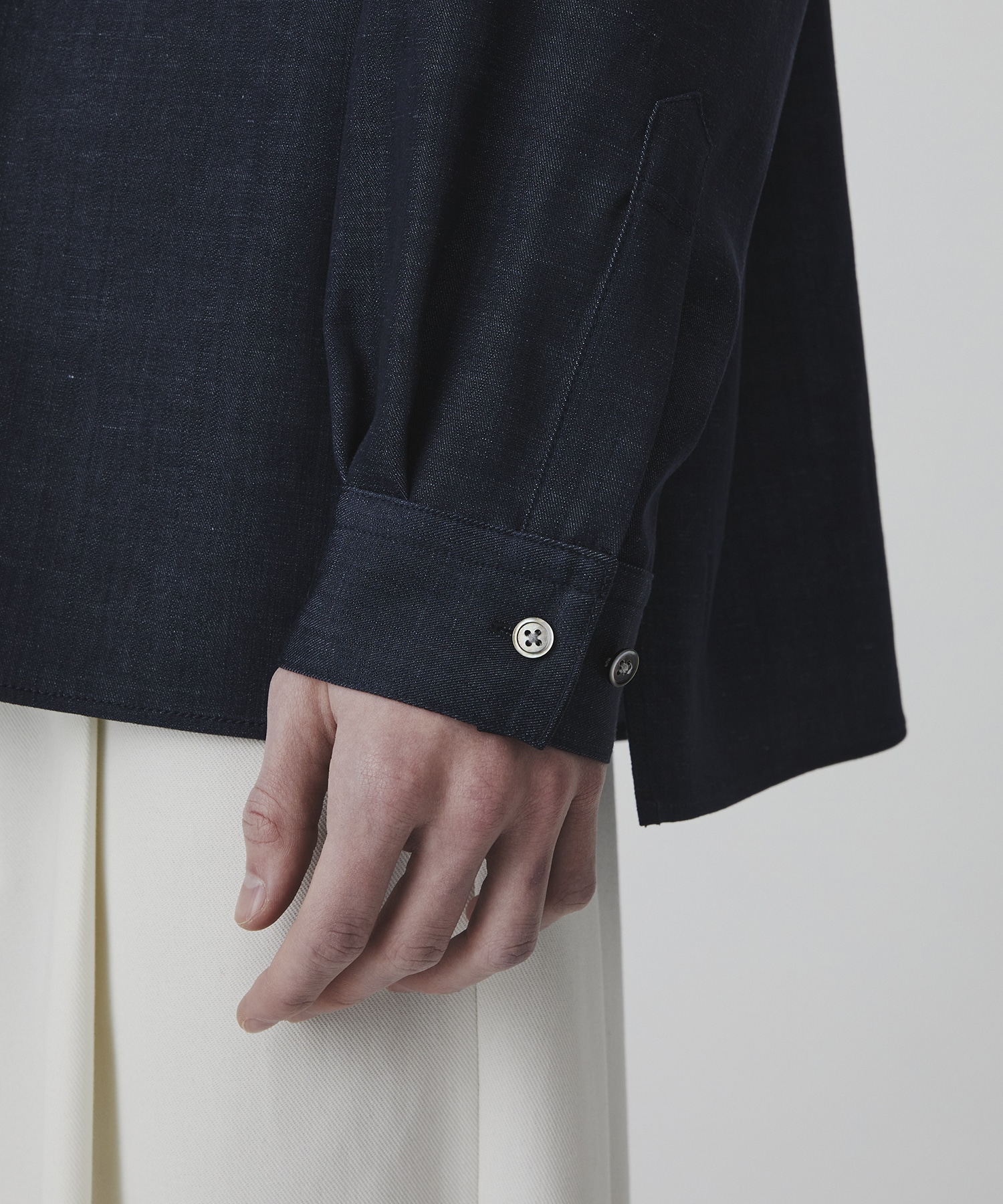 スラブシャンブレー デニムシャツ