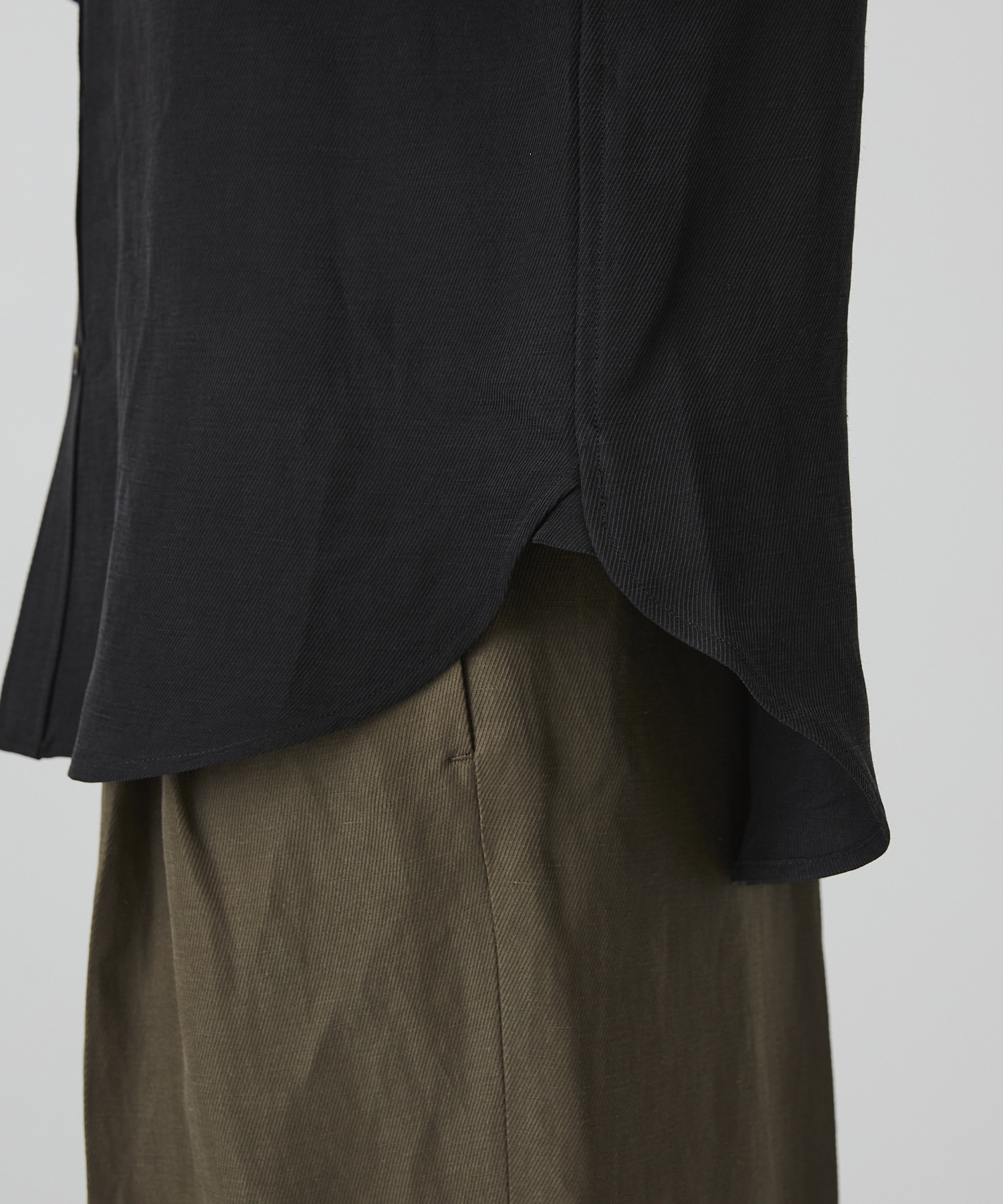 VINTAGE SILK LINEN グランパシャツ