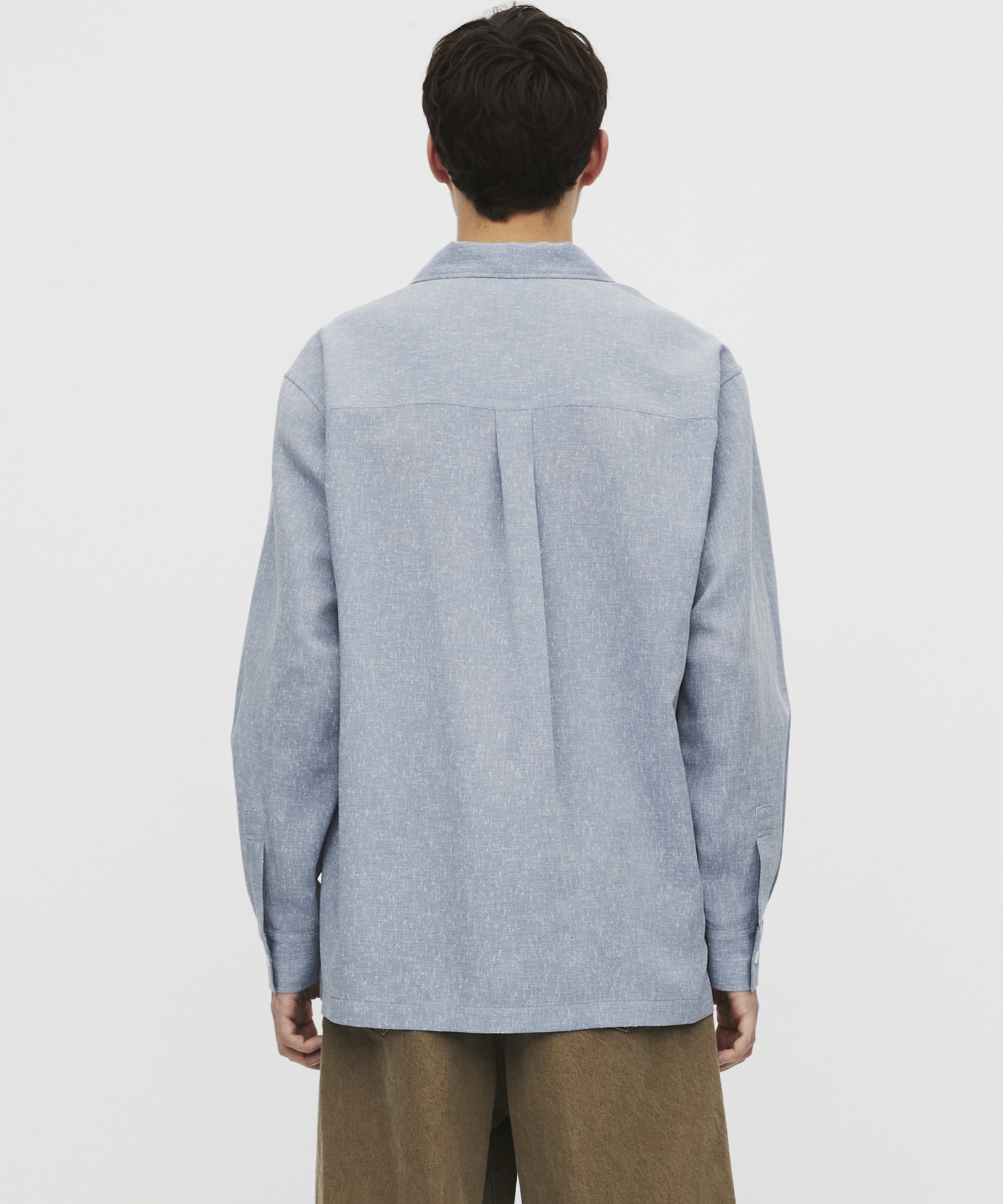 〈再入荷なし〉TWEED COLLER ロングスリーブシャツ