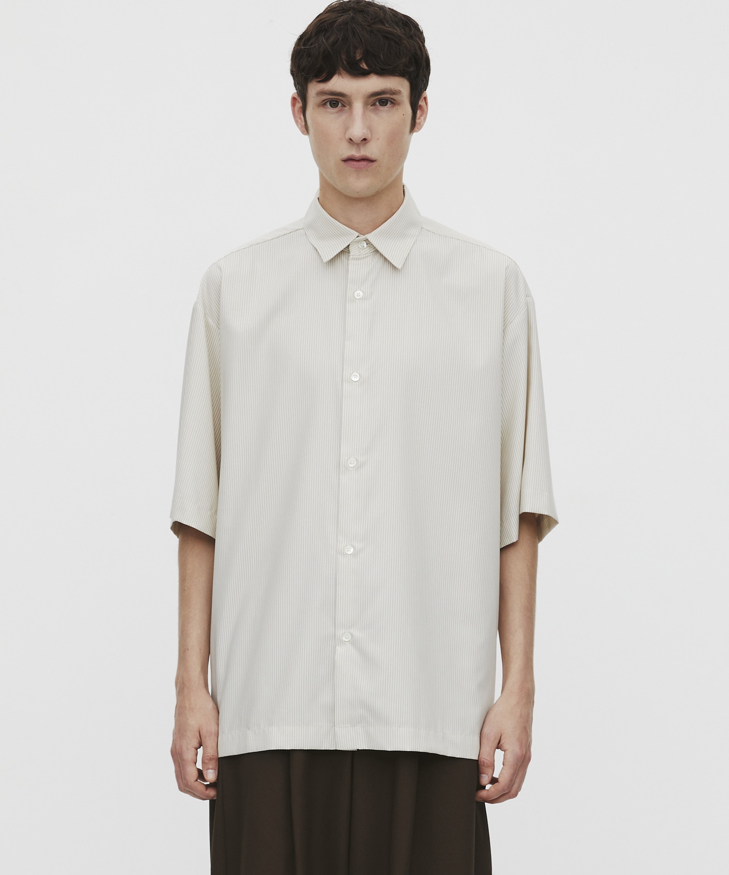 〈WEB限定〉DRY RAYON ストライプショートスリーブシャツ