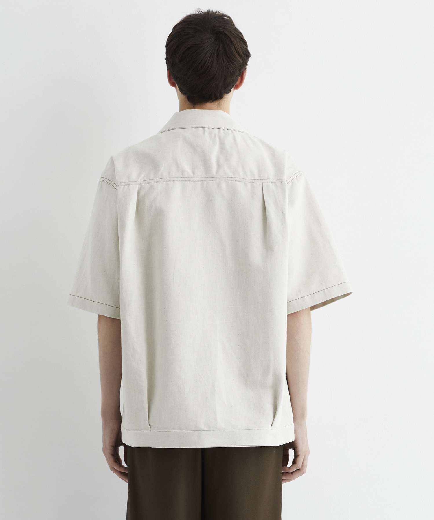 〈残りわずか｜再入荷なし〉9.5oz LINEN DENIM ワークシャツ S/S