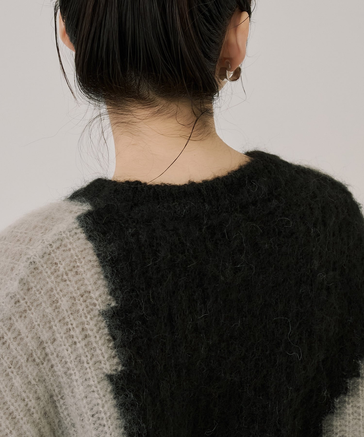 ランダムモチーフモヘアニット