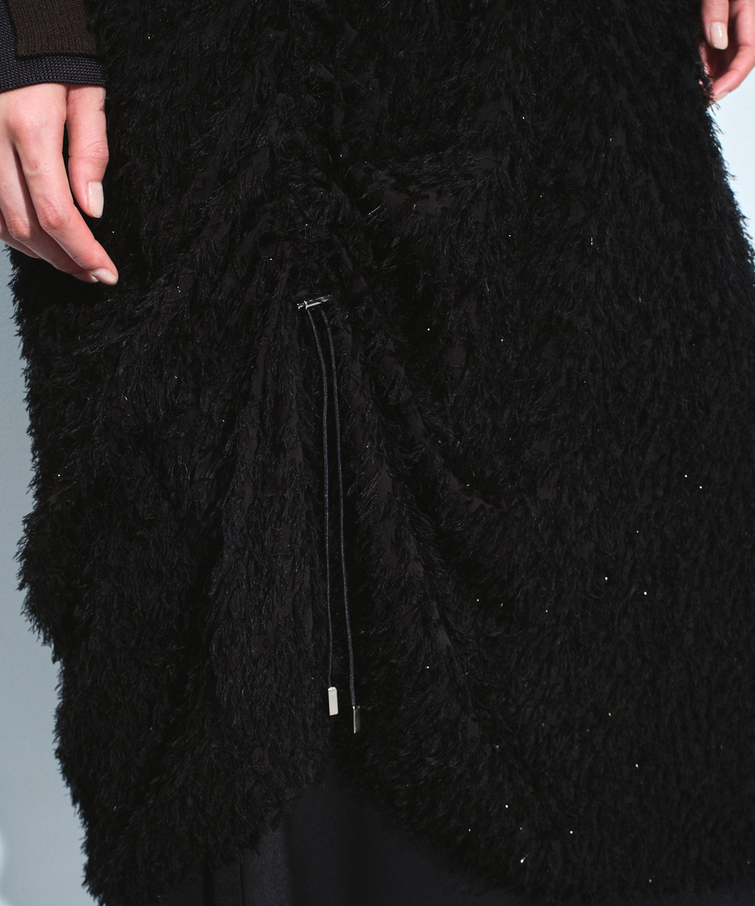 ファブリックレイヤードマキシスカート