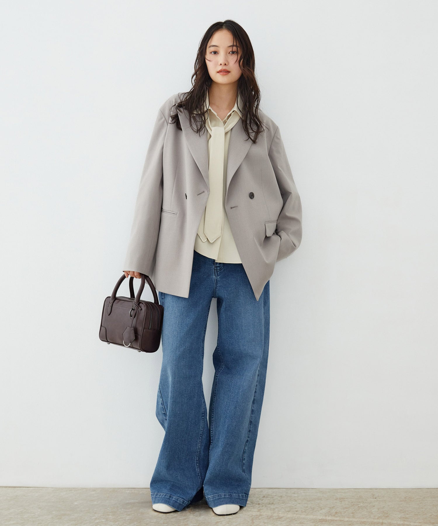 〈残りわずか〉【再入荷】コーナーチップボウタイシャツ