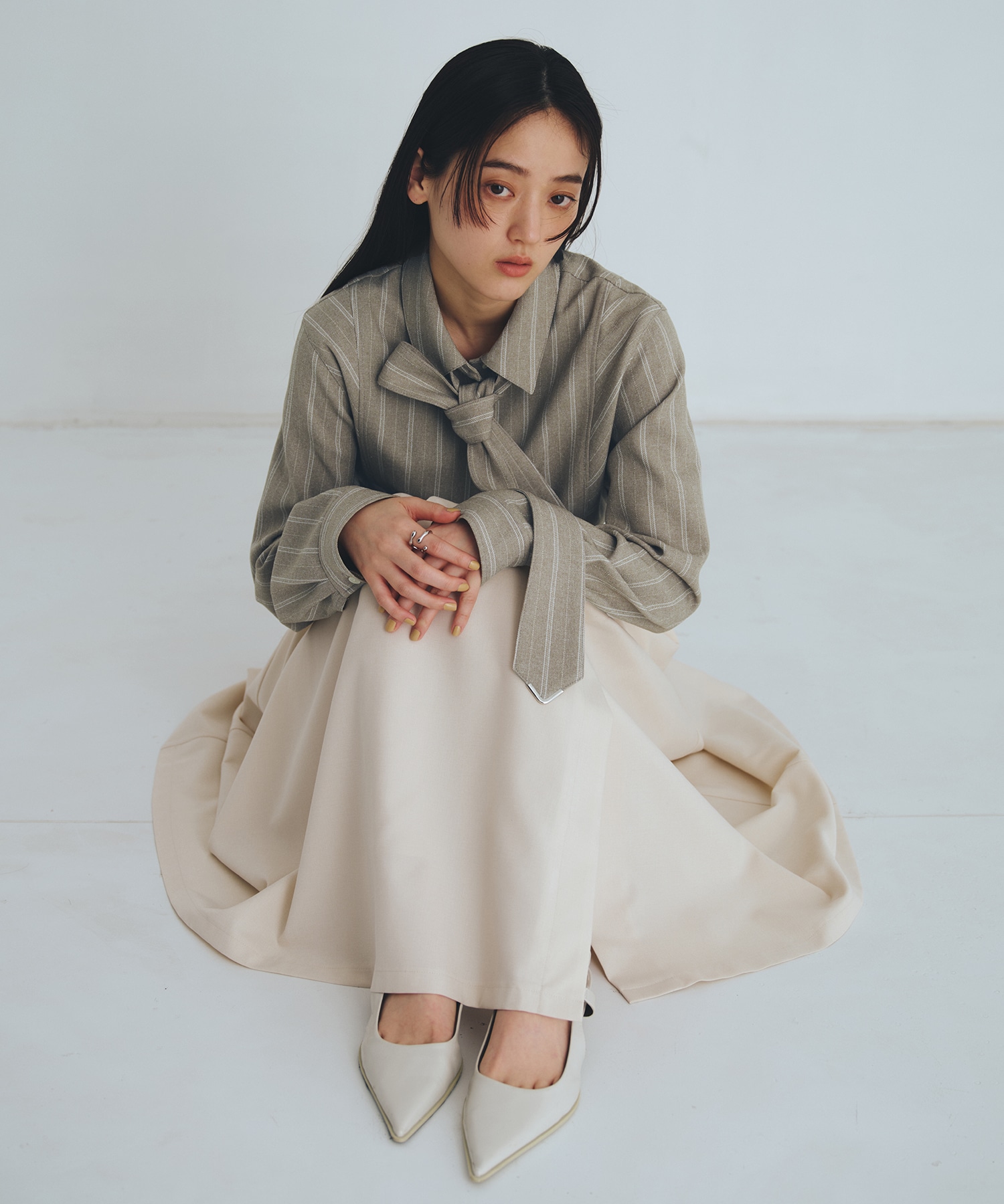 【再入荷】コーナーチップボウタイシャツ