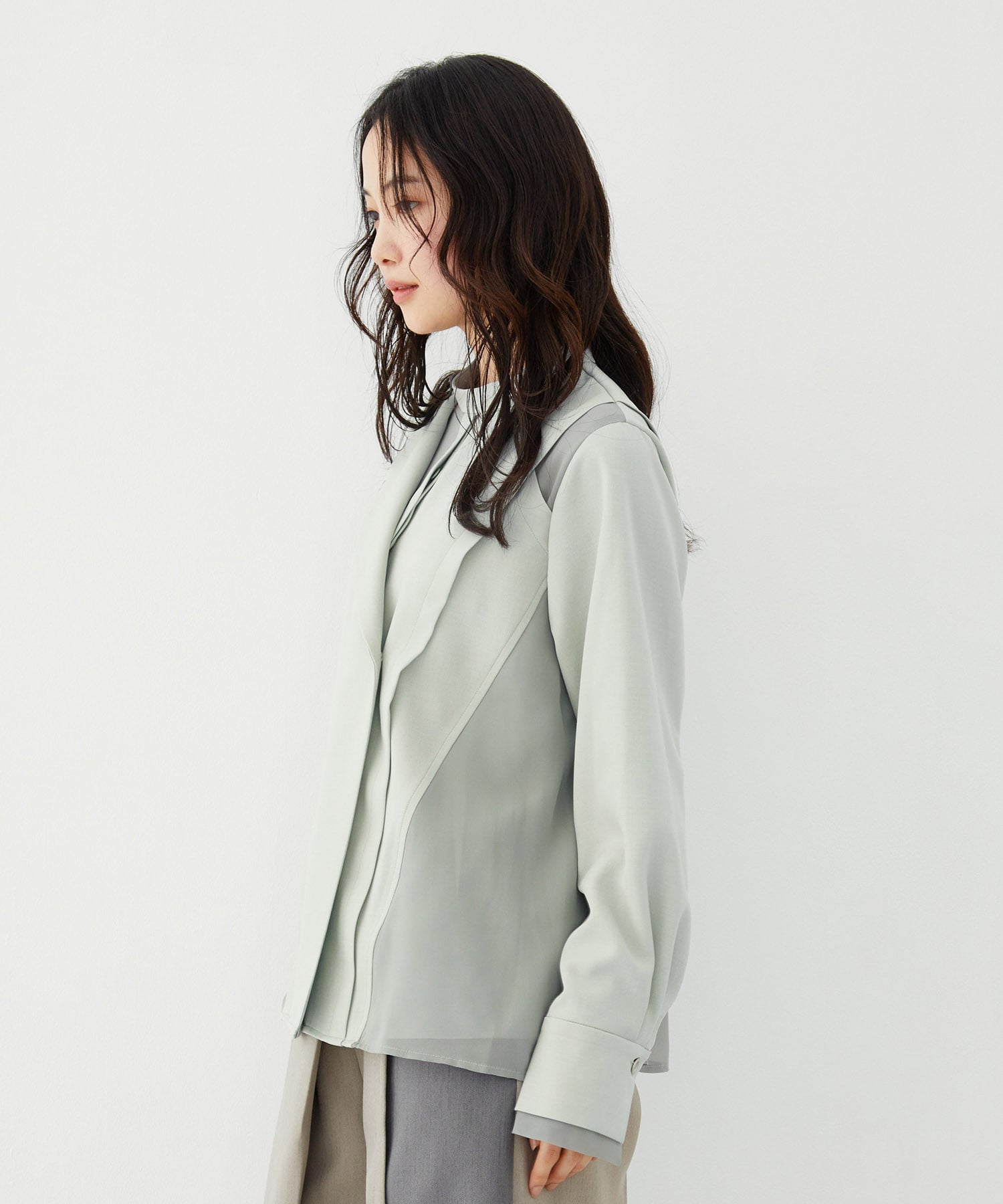 【限定30着｜WEB限定カラー】シアーレイヤーブラウス