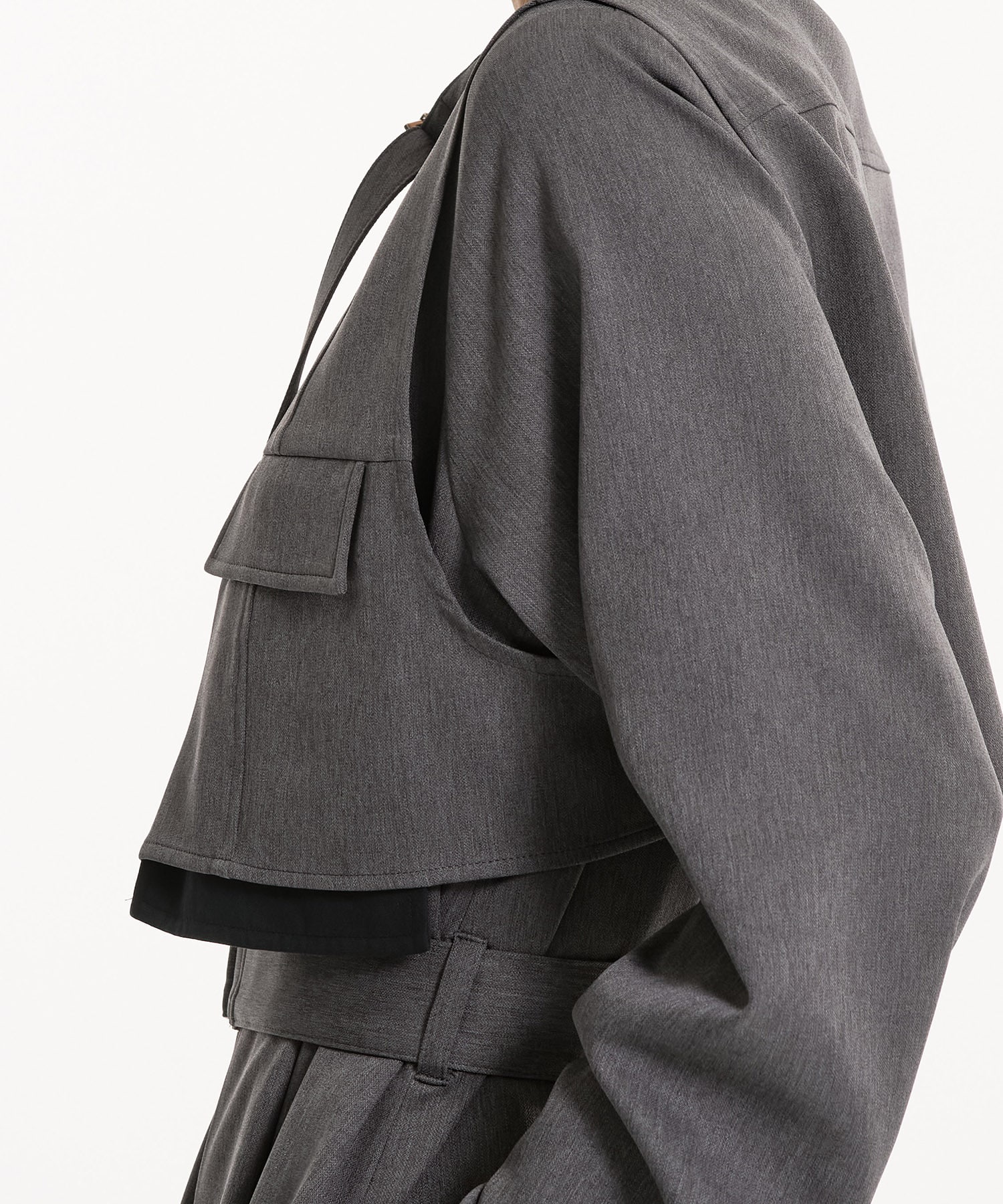 ポケットベストSETジッパーワンピース