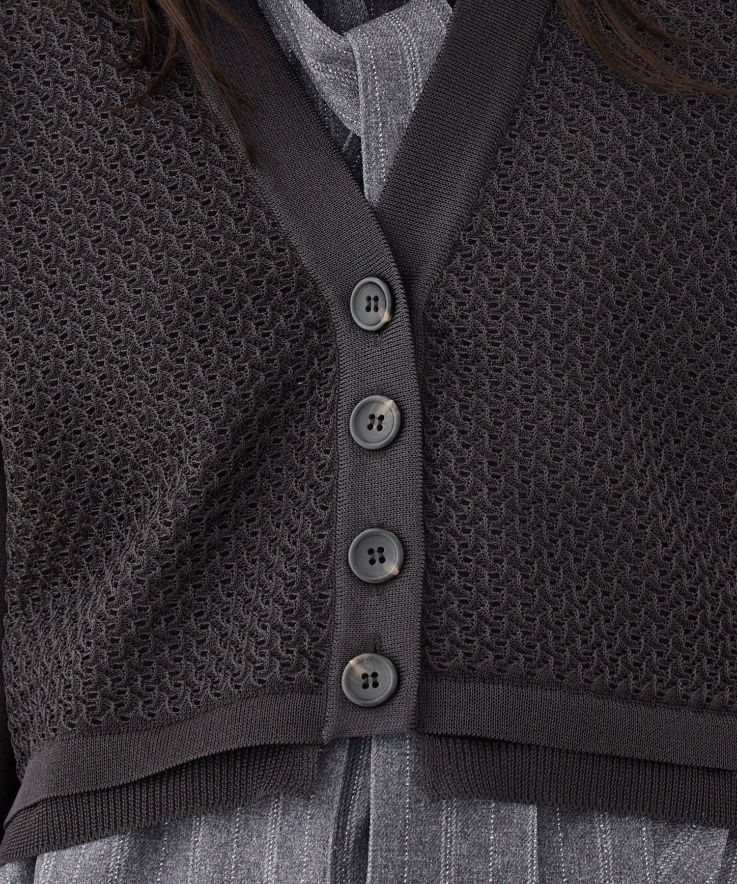 レースパターンカーディガン