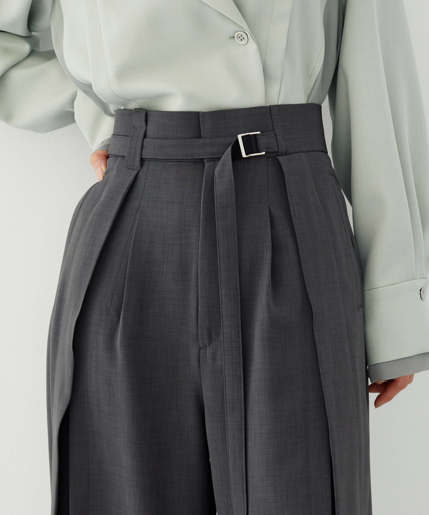 【セットアップ対応】ラップレイヤーワイドパンツ