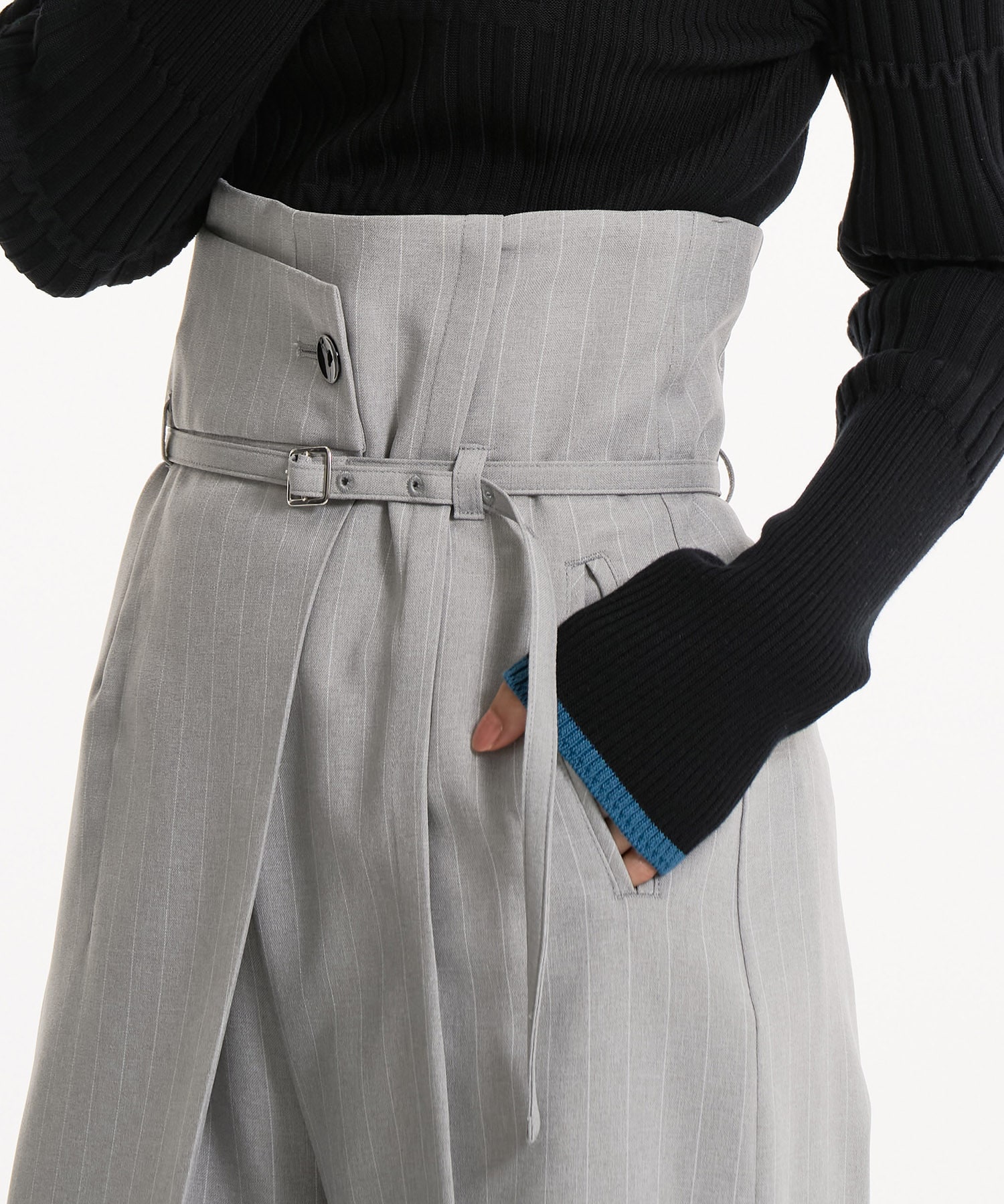 HAKAMAベルトワイドパンツ