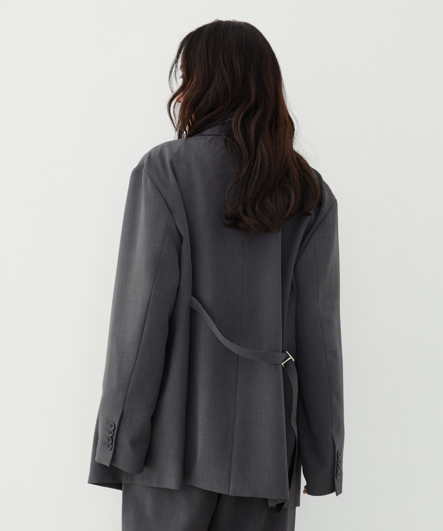 【セットアップ対応】アシメストリングテーラードジャケット