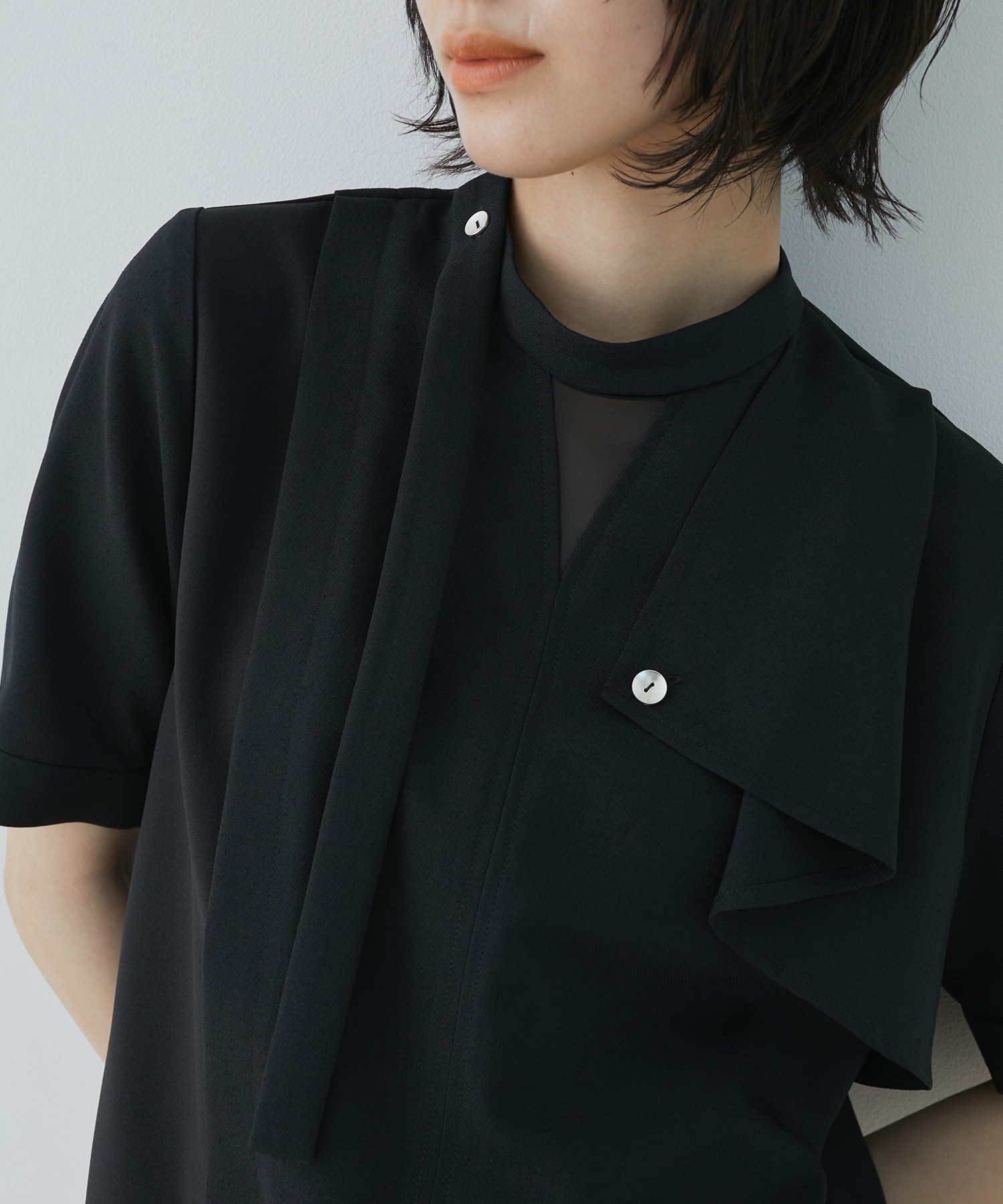 ACETATEボウタイブラウス
