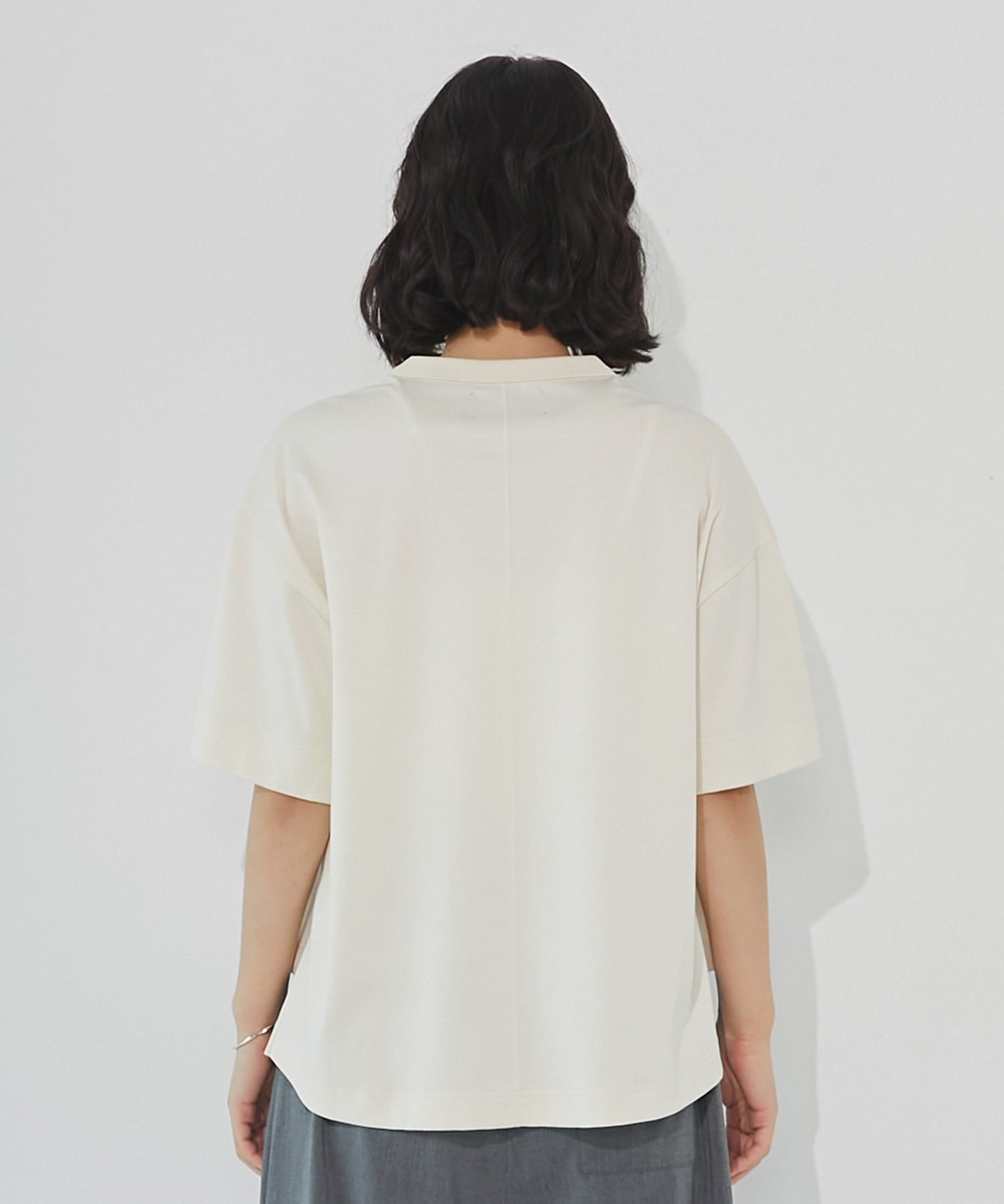 シルケットオーバーサイズTシャツ(FREE IVORY): : ウィメンズ