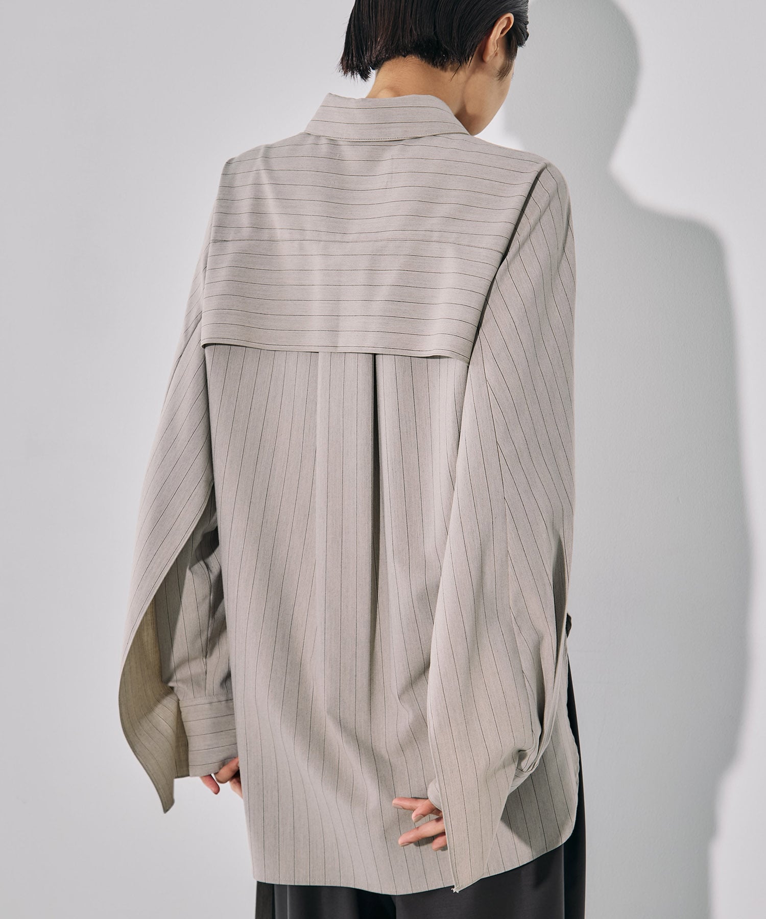 Belted Cape Detail Shirt