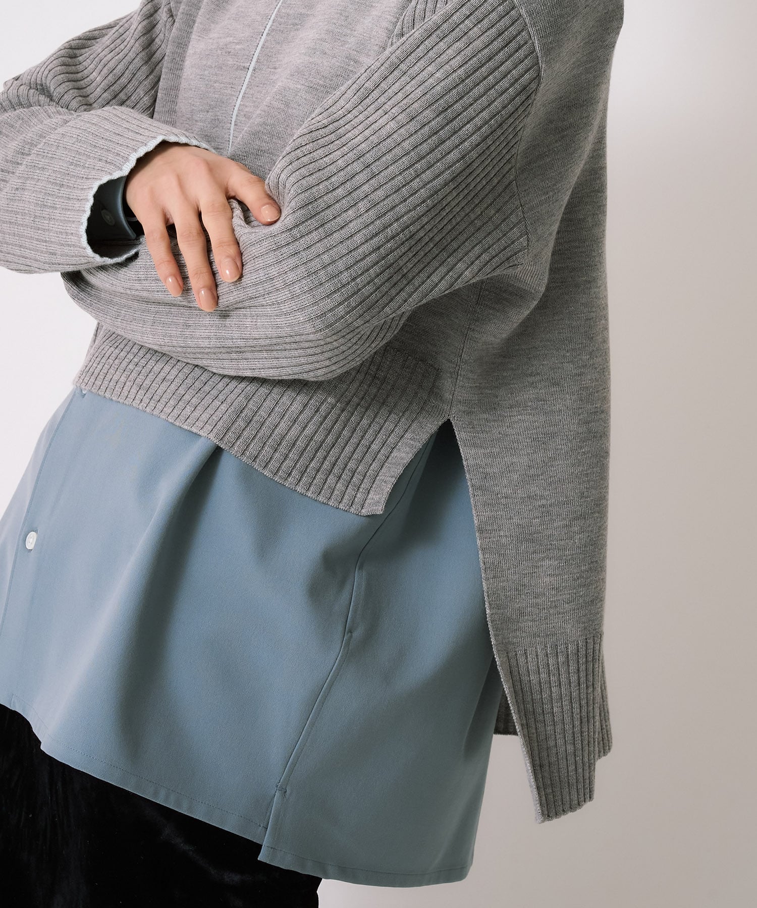 Wool100-ウォッシャブルタートルネックニット