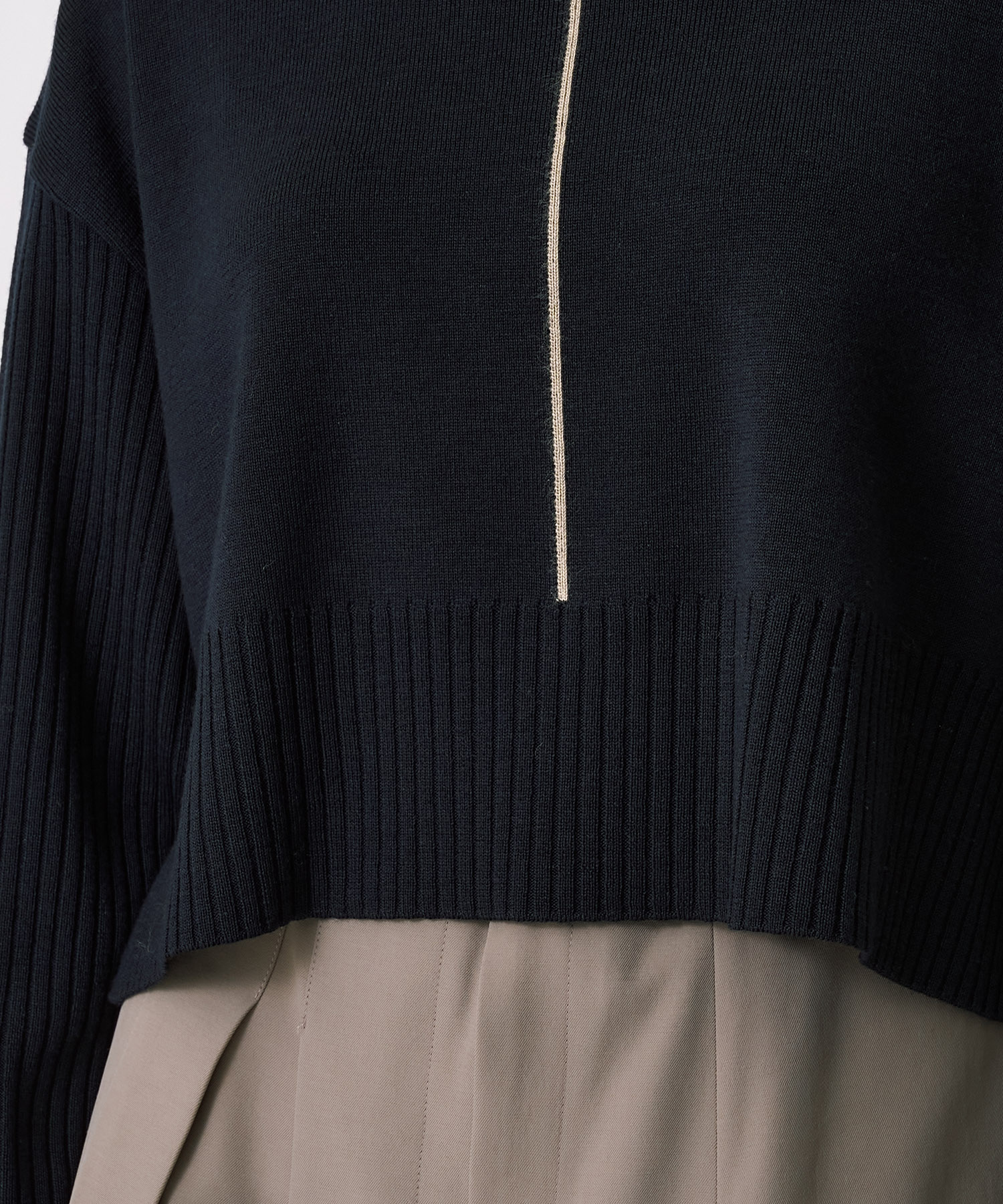 Wool100-ウォッシャブルタートルネックニット