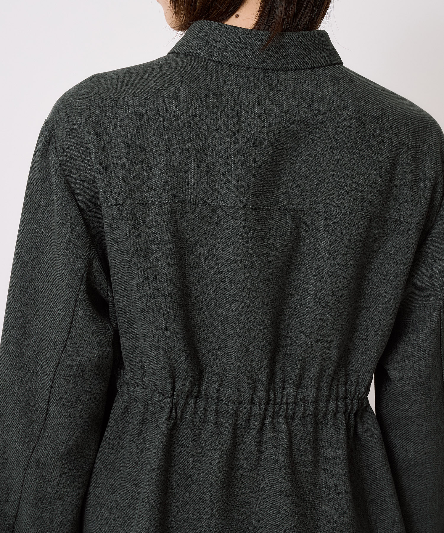 ドロストペプラムシャツ