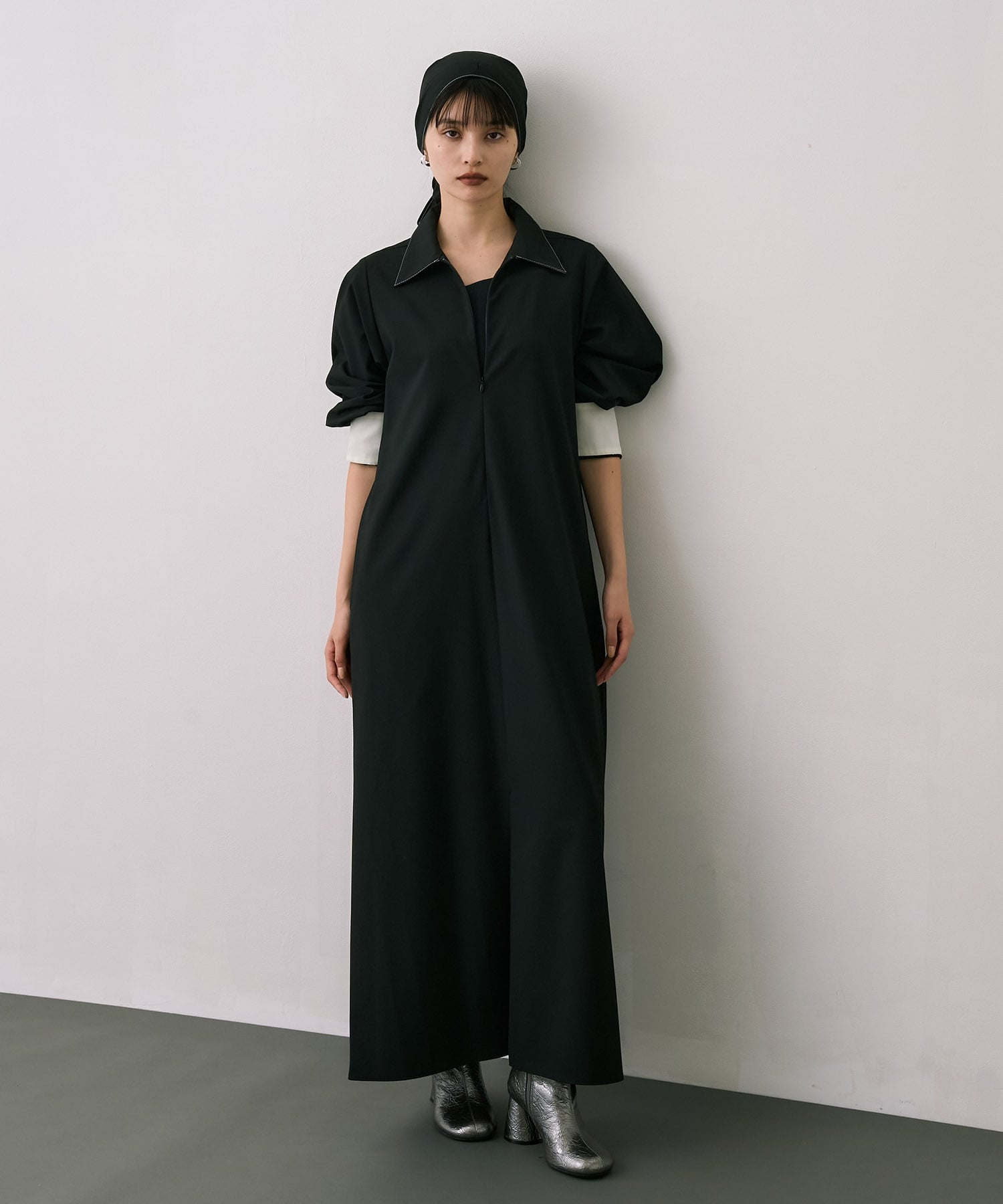 Scarf Wrapped Shirt Dress