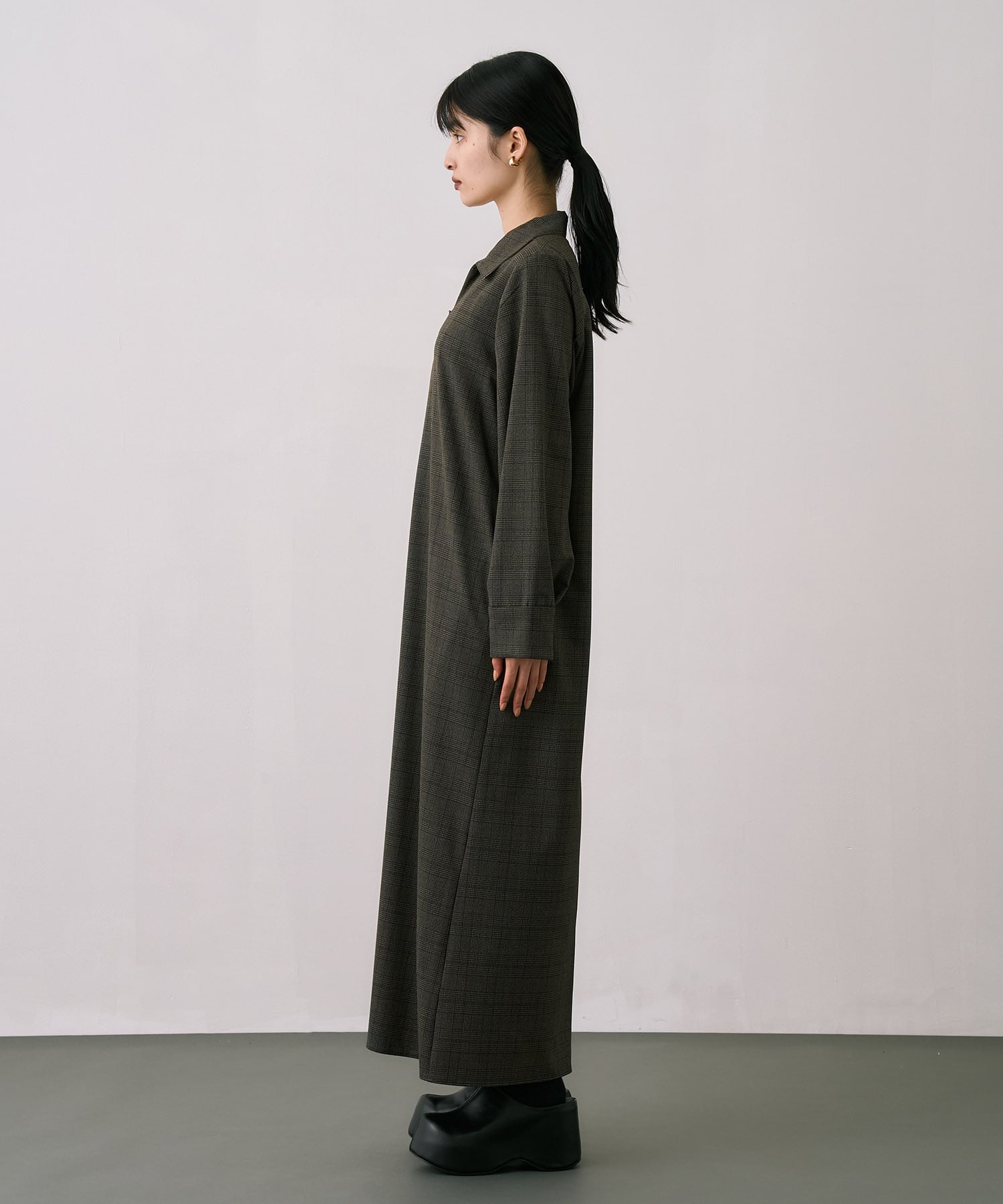 Scarf Wrapped Shirt Dress