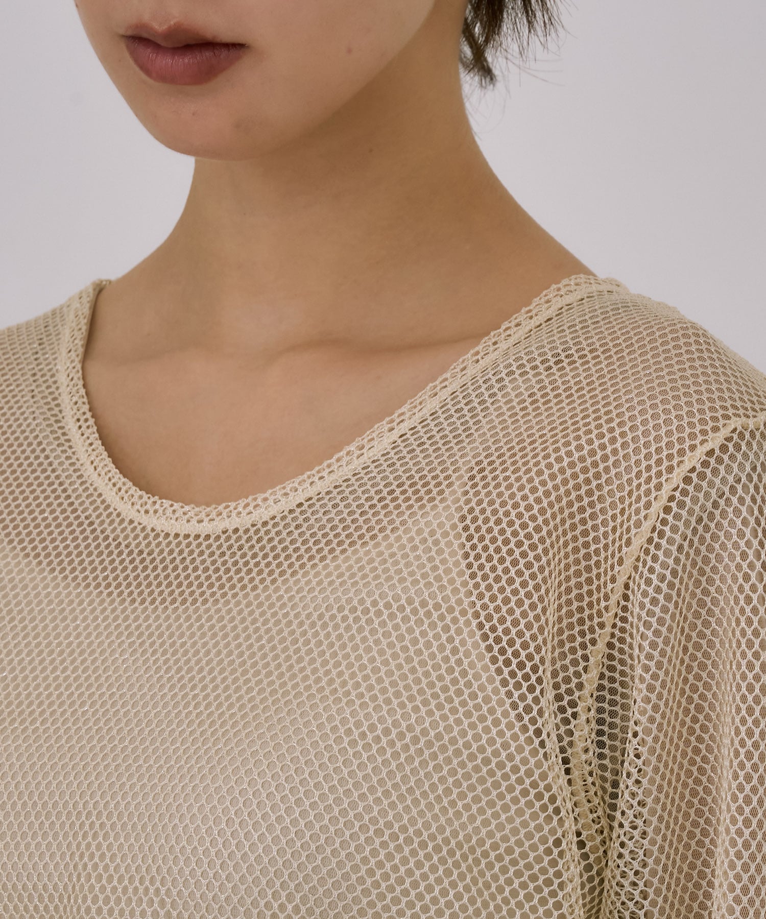 Lame Mesh & Tule Top