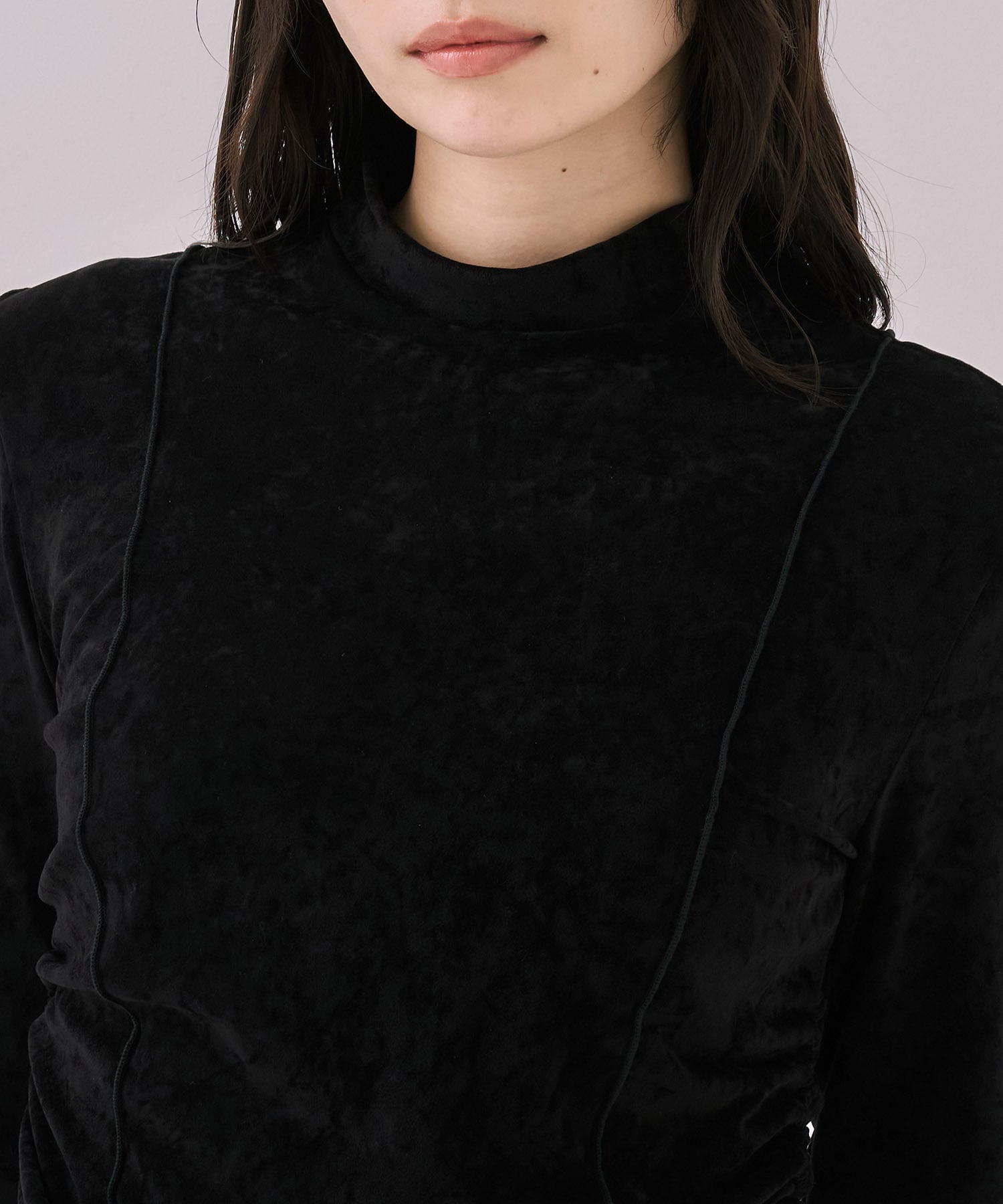 トリアセテートベロアプルオーバー