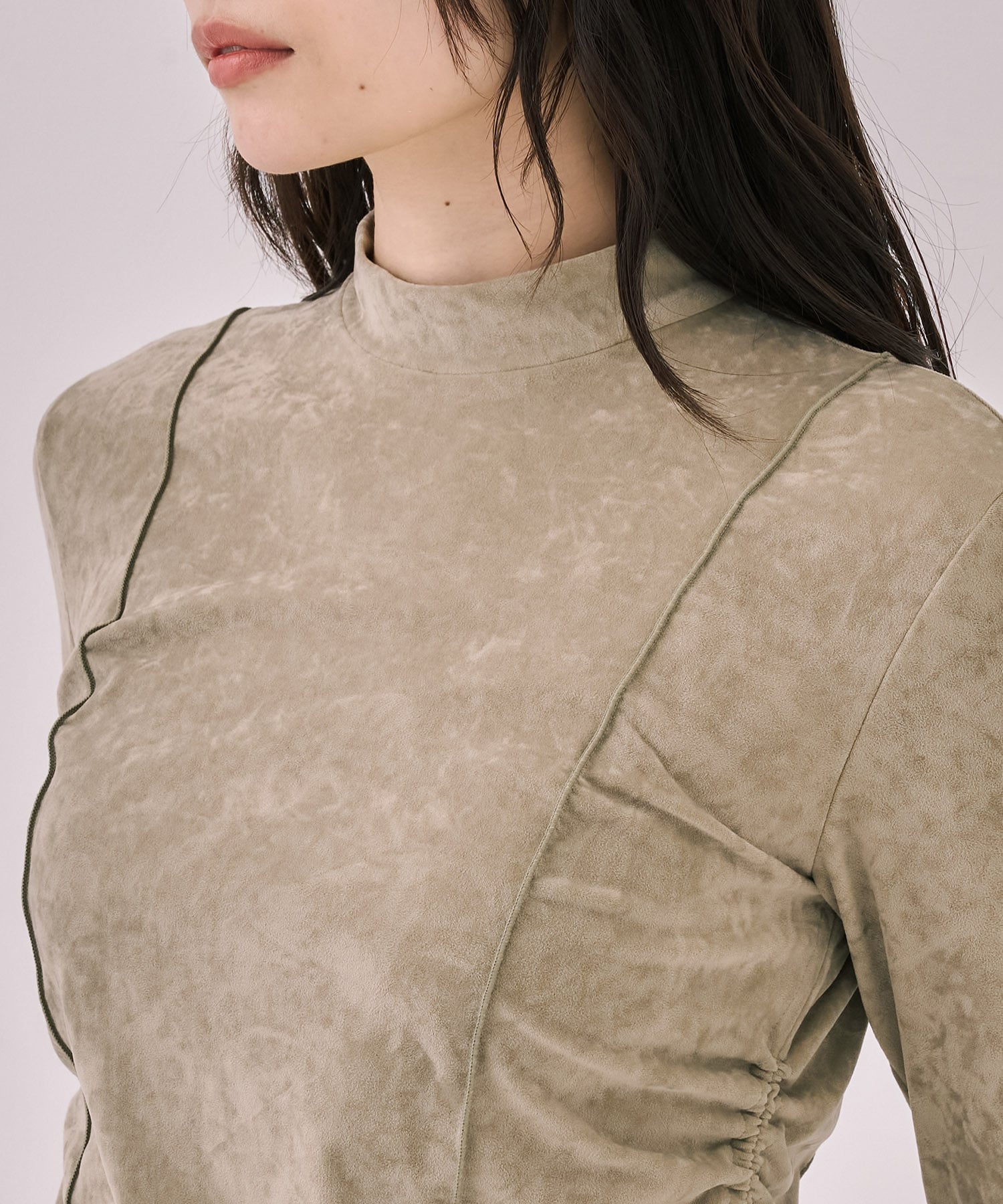 トリアセテートベロアプルオーバー