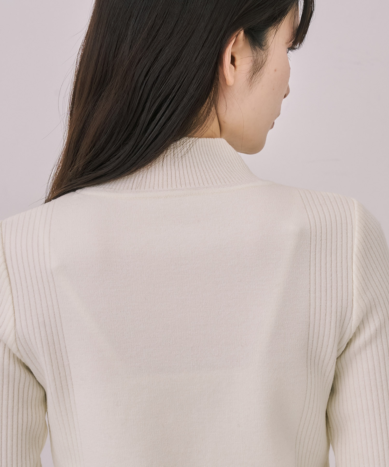 クリアコンビVネックニットプルオーバー