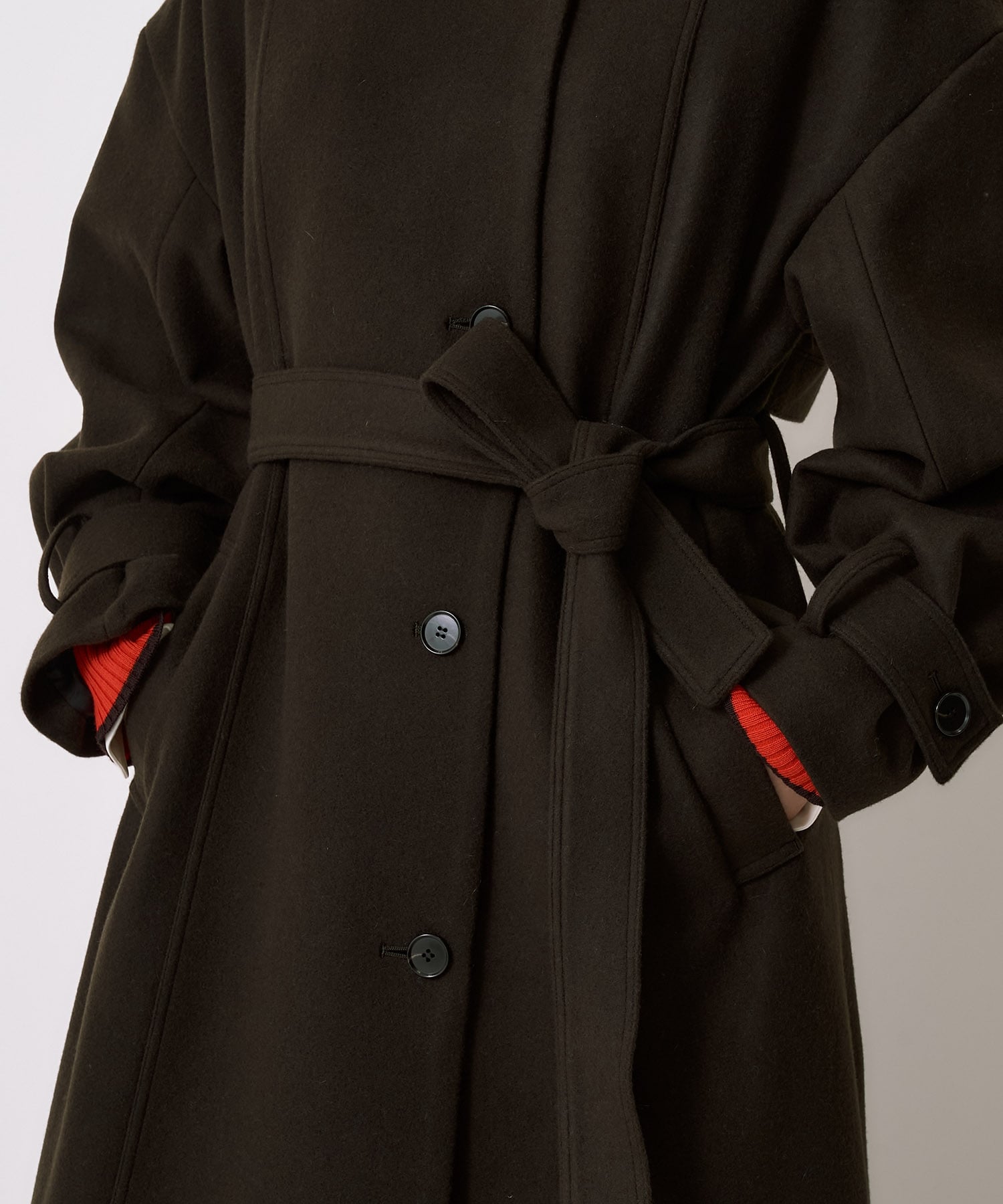 【WEB先行発売】スタンドカラーロングコート