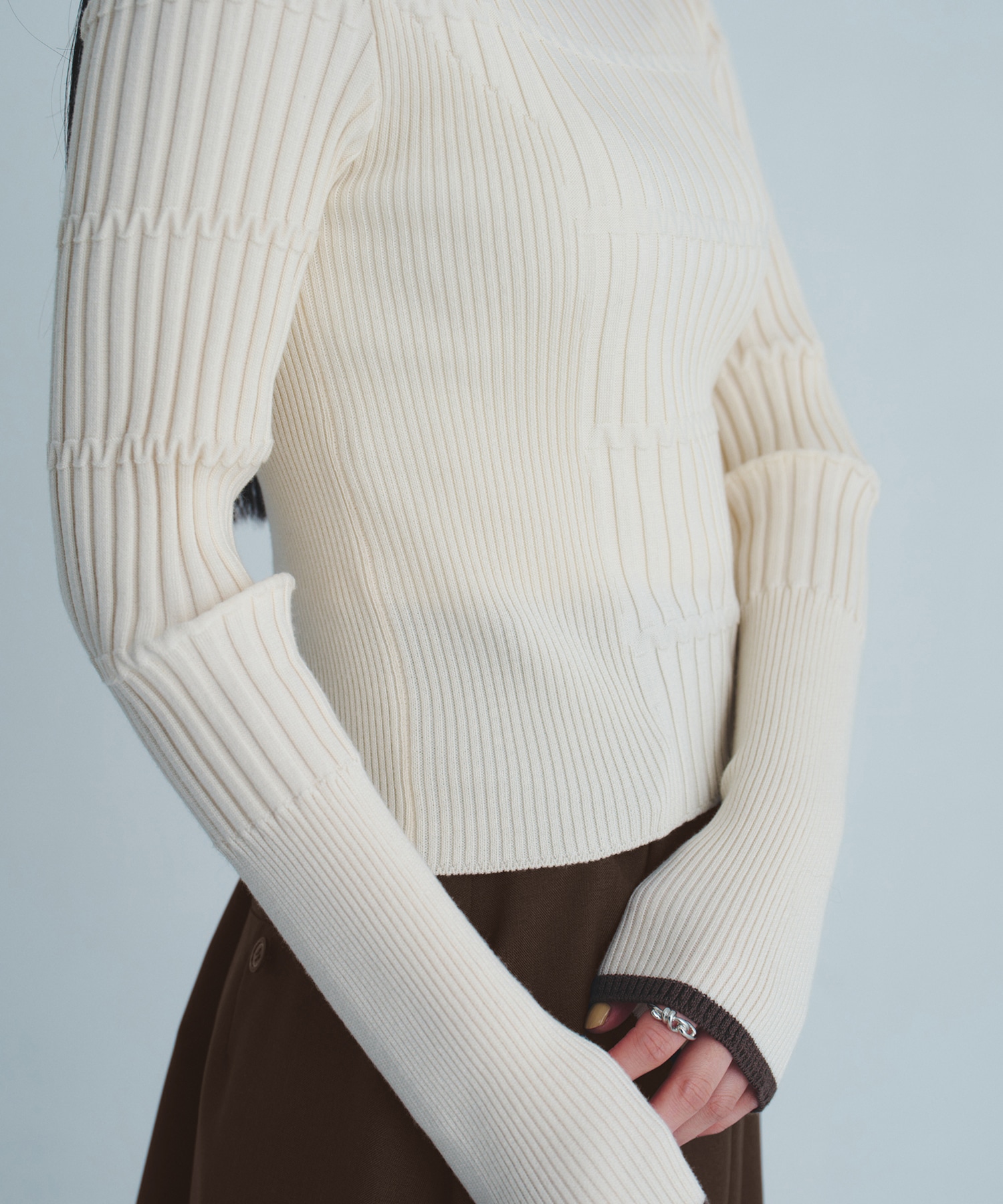 リップルボーダーニット