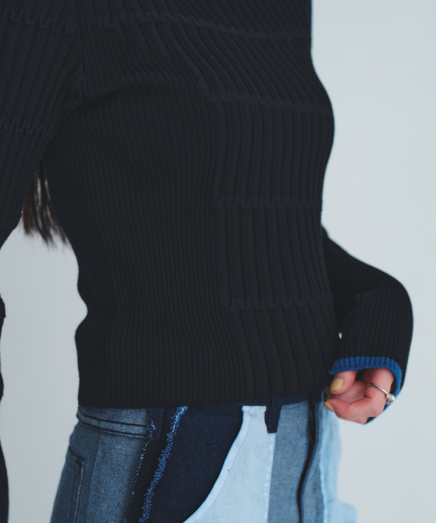 リップルボーダーニット