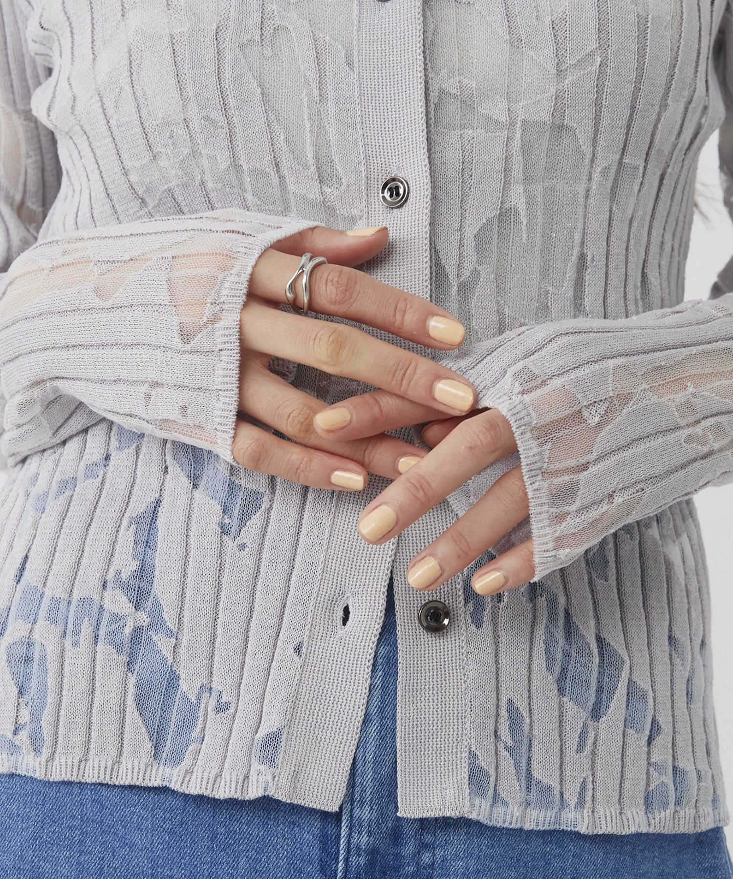 オパールニットカーデプルオーバー