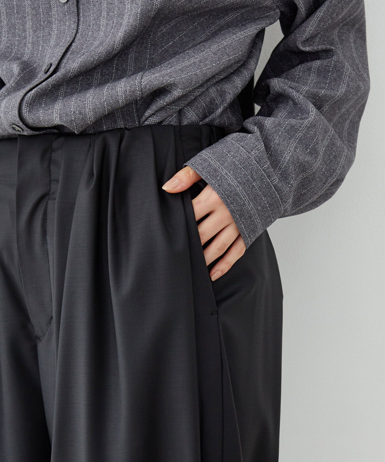 Super120s Wool Relax Trousers