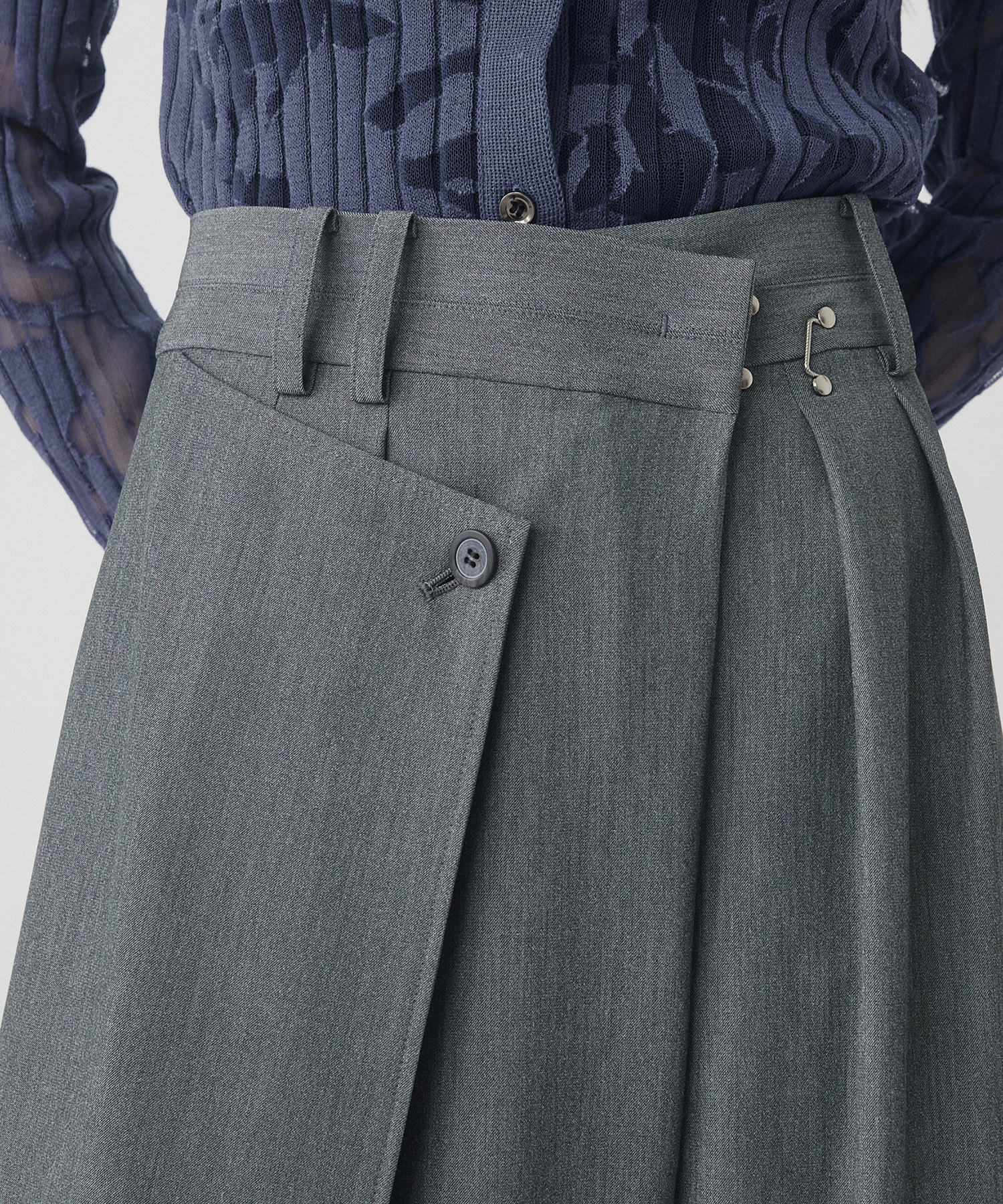 アシメタックホックワイドパンツ