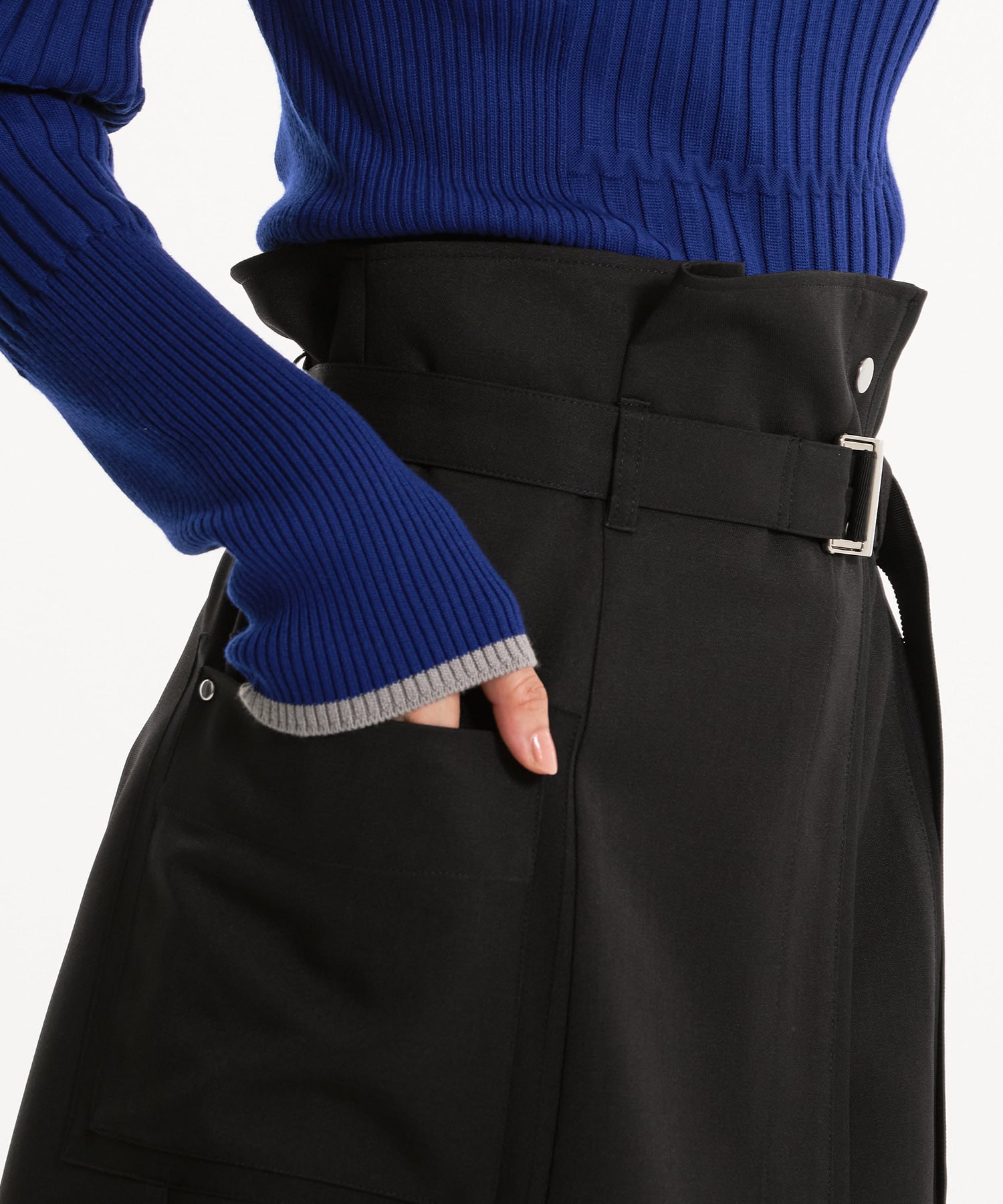 バイカラーアシメタイトスカート