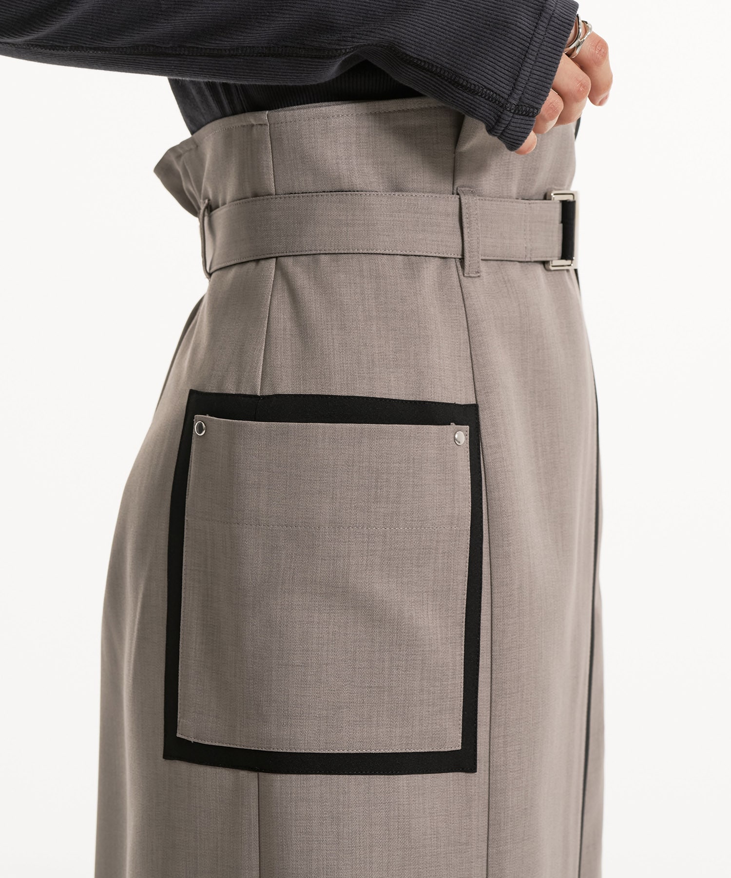 バイカラーアシメタイトスカート