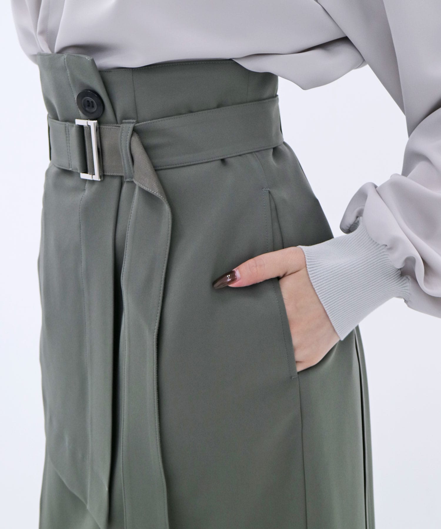 アシメパネルレイヤースカート