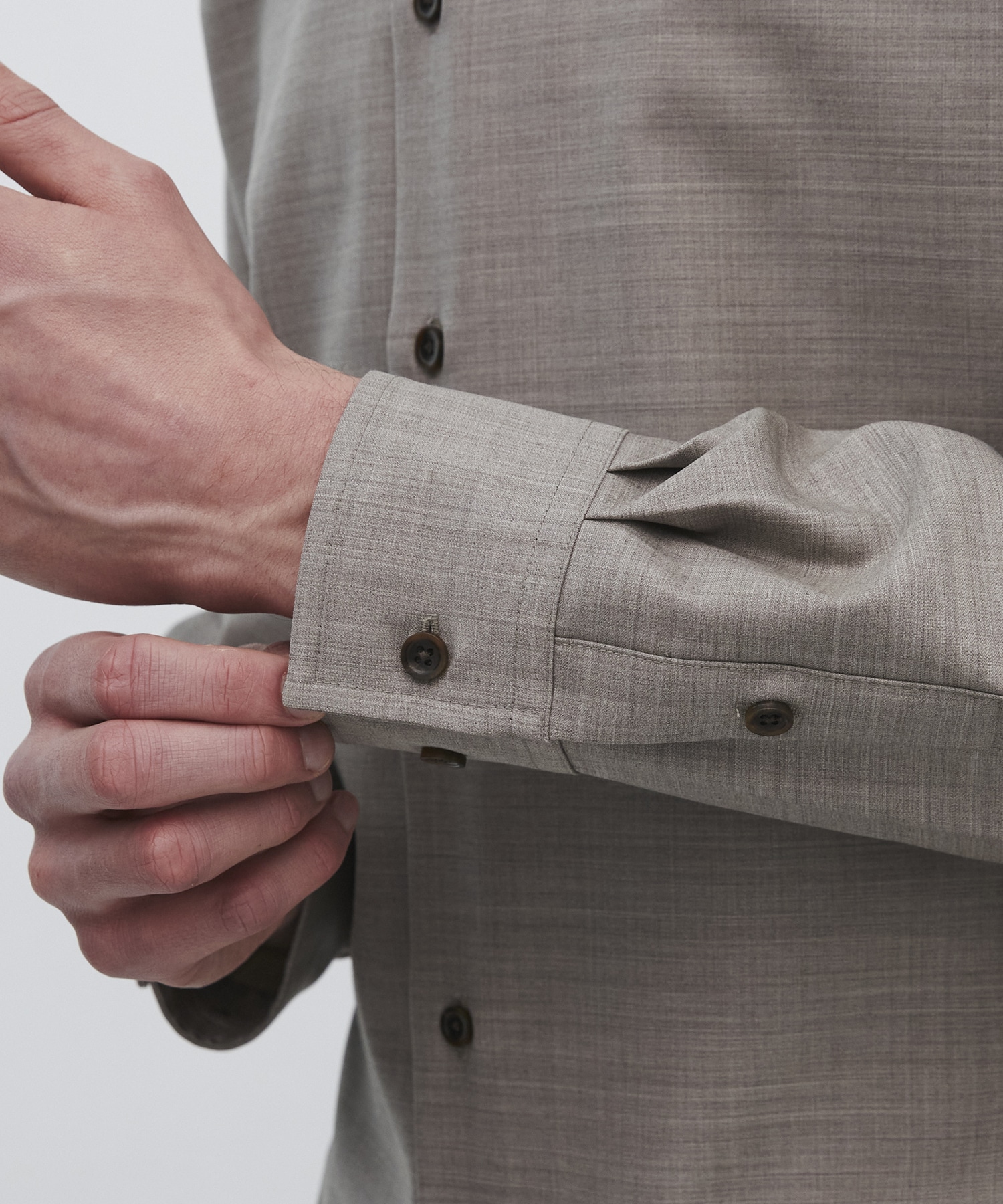 〈2026SS|残りわずか|再入荷なし〉SUPER 140's SCALE OFF WOOL シャツ