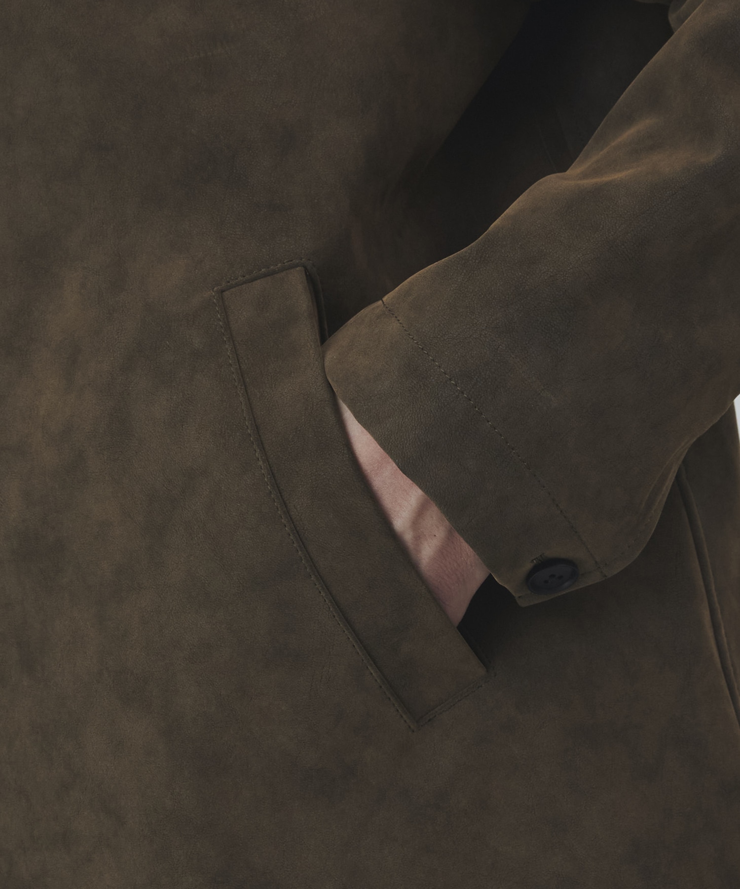 〈2026SS〉フロッキースエード カバーオール